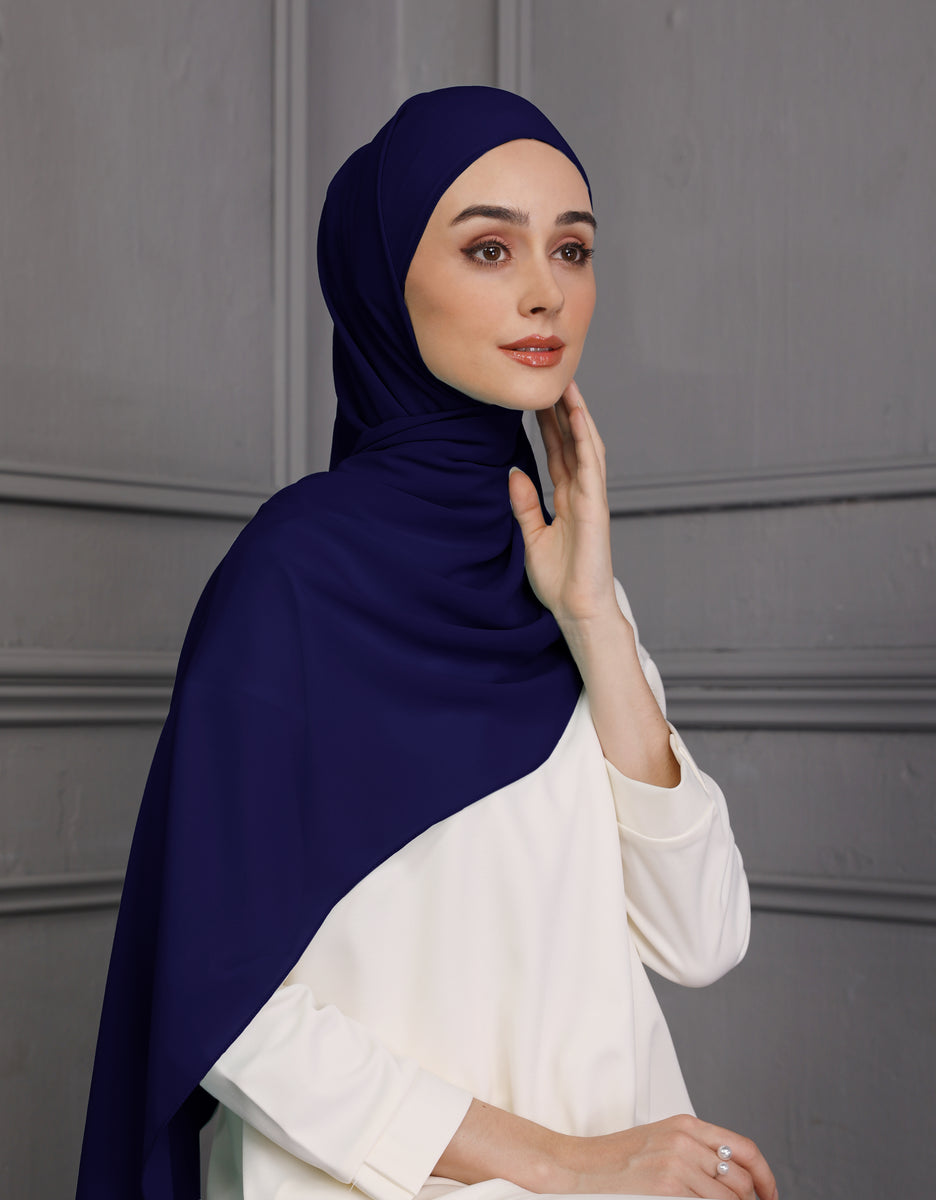 ELICA SHAWL (NAVY BLUE) – GIO FABRICS - Main Image