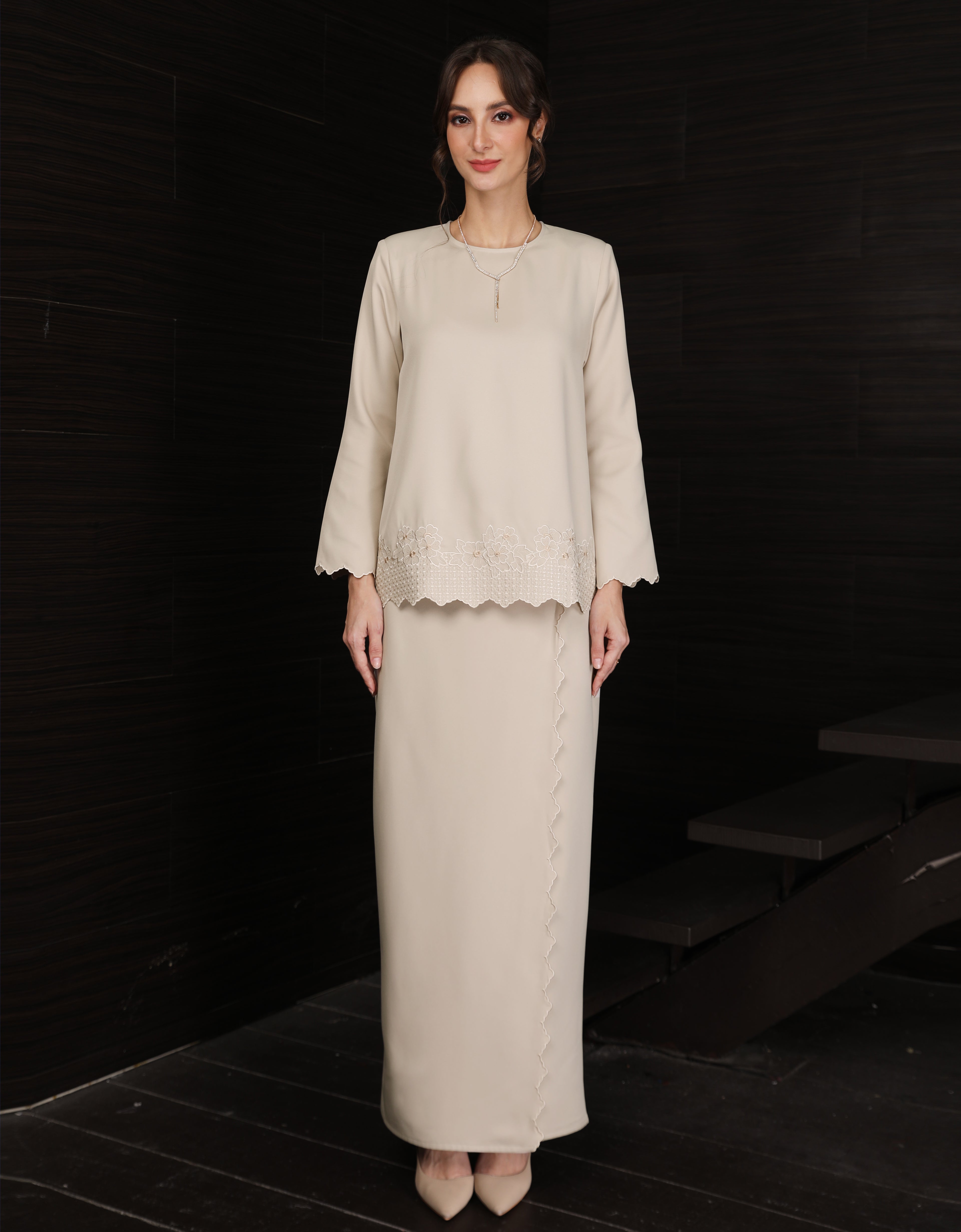 BAJU KURUNG KEDAH AGNES (NUDE)