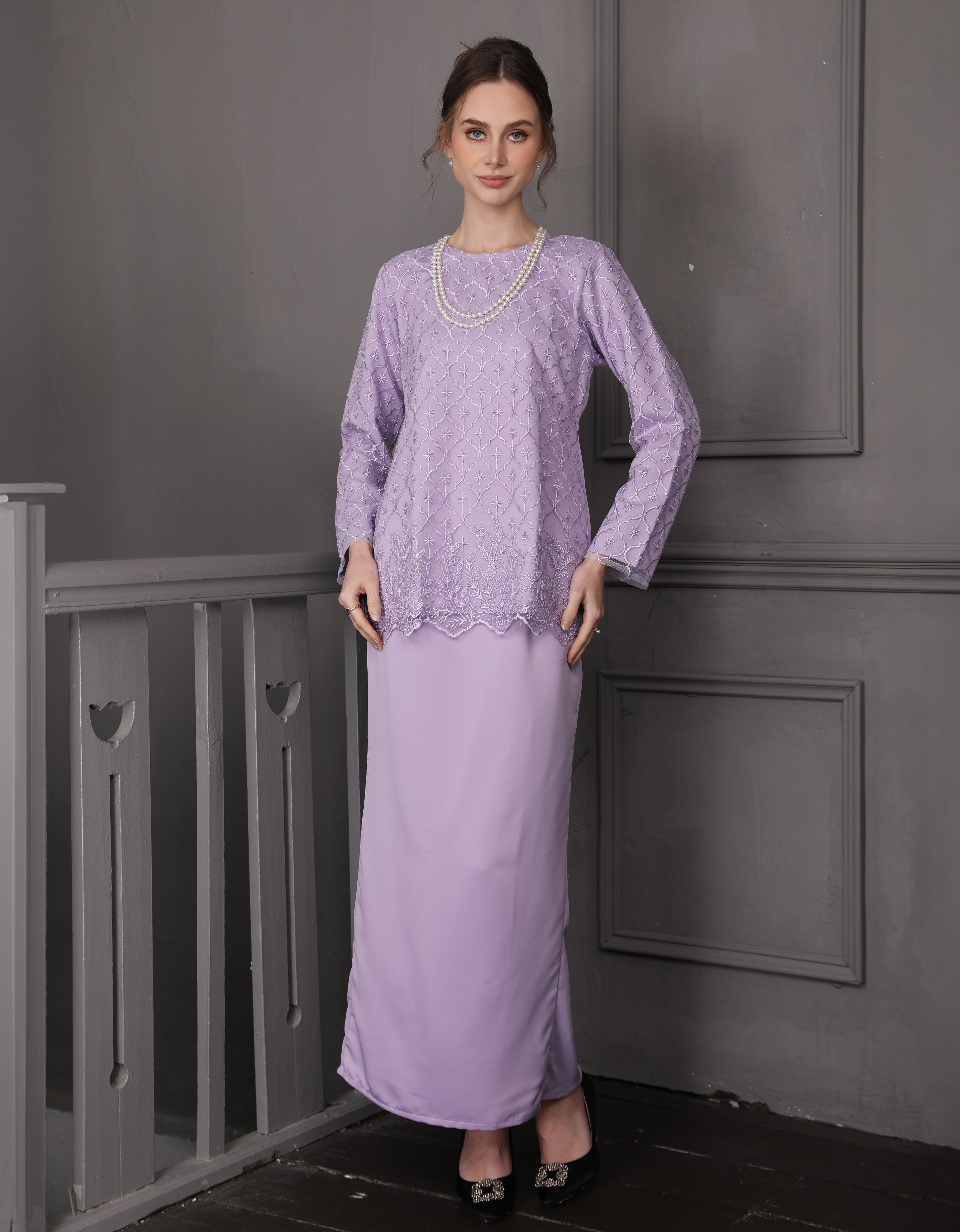 BAJU KURUNG KEDAH ADDARA (LILAC)