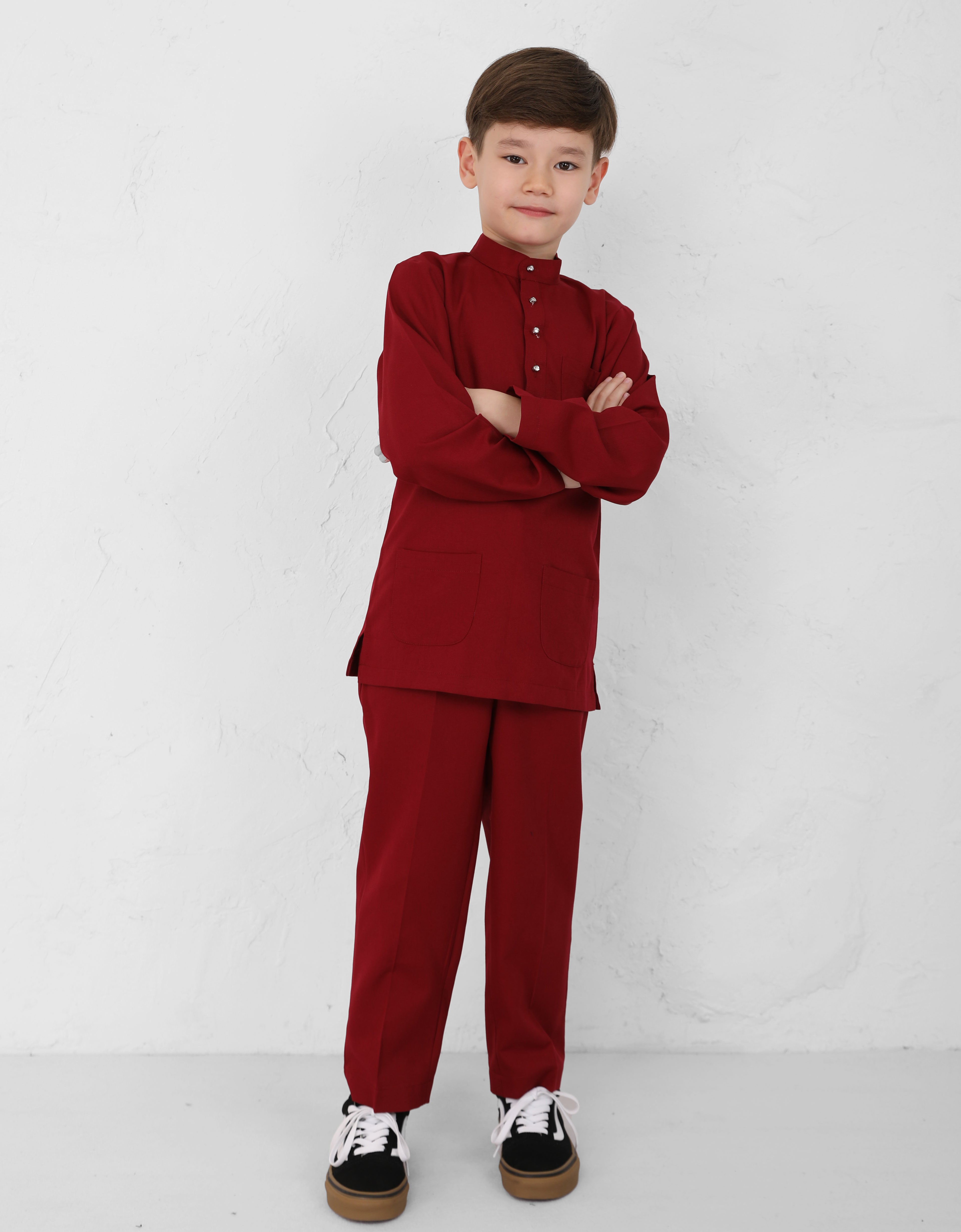 KIDS BAJU MELAYU AFWA (MAROON)