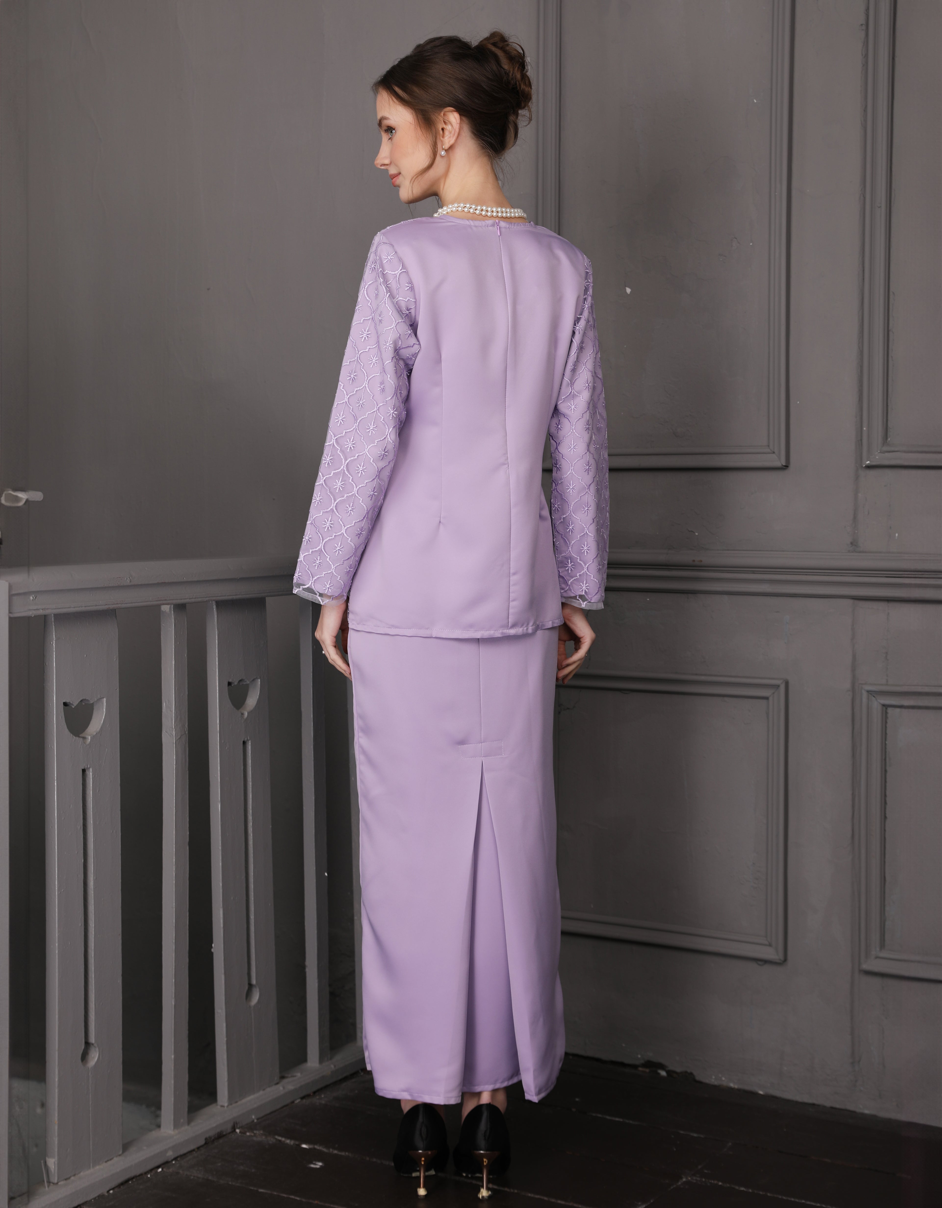 BAJU KURUNG KEDAH ADDARA (LILAC)