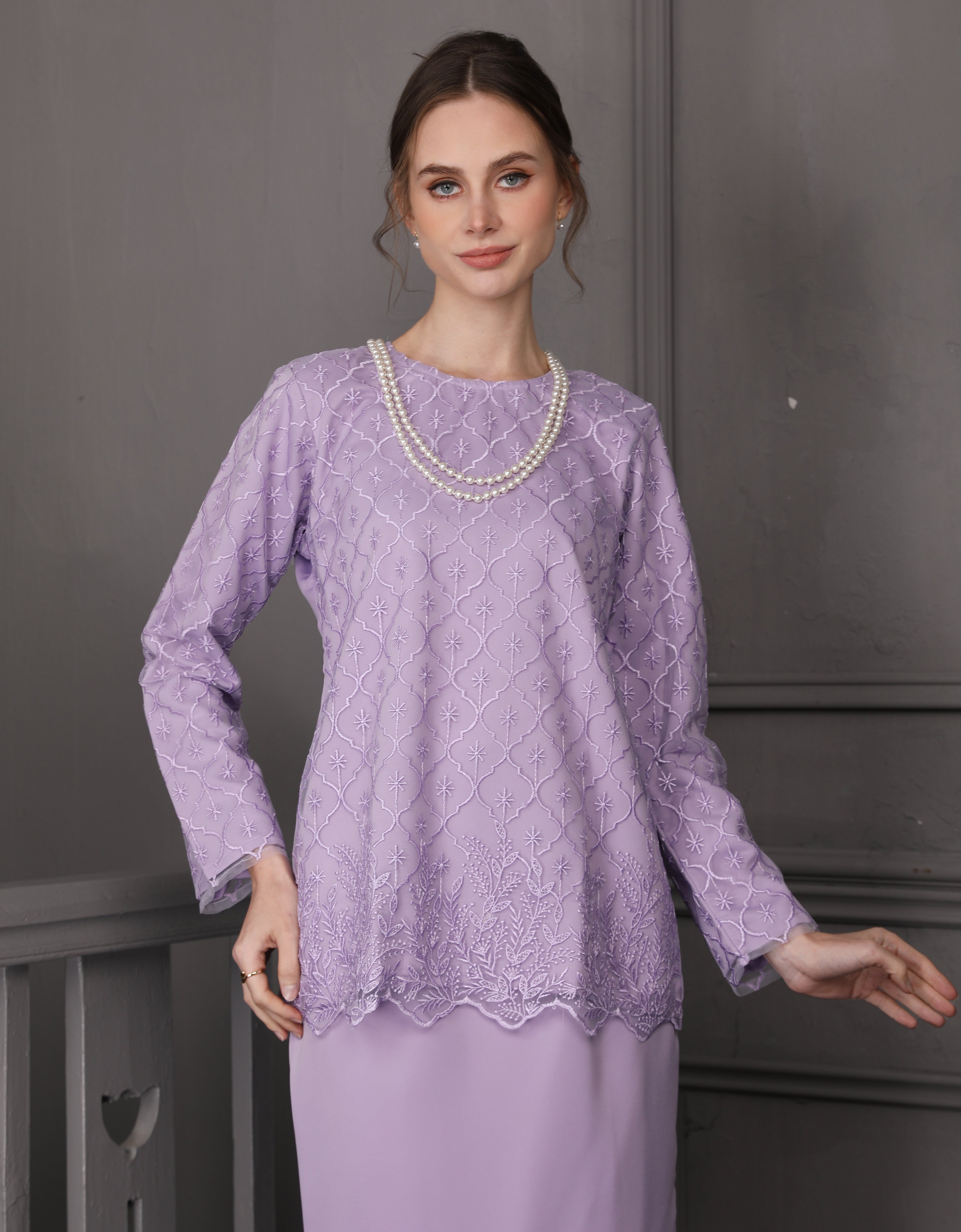 BAJU KURUNG KEDAH ADDARA (LILAC)