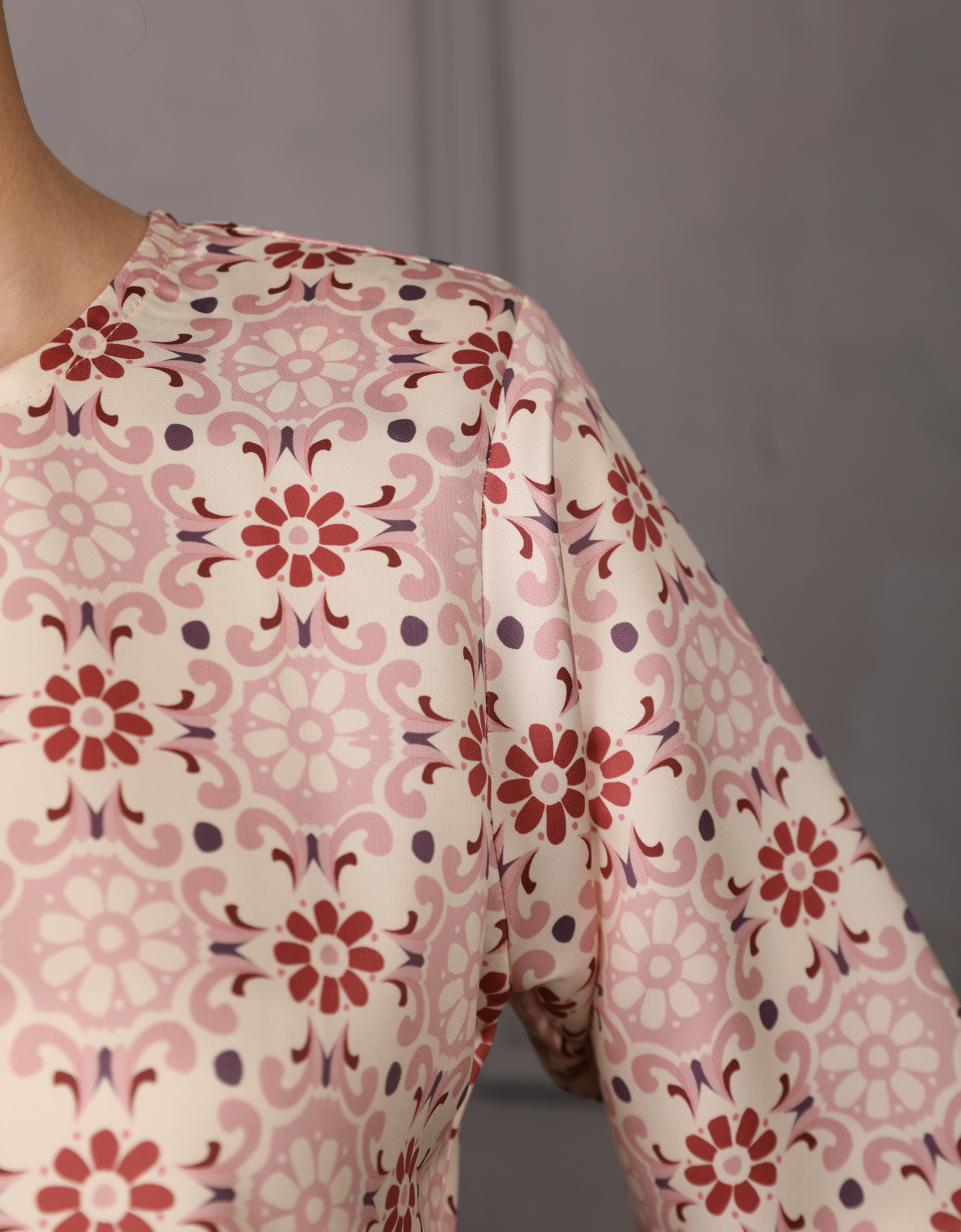 BAJU KURUNG KEDAH KINSLEE (CARNATION PINK)