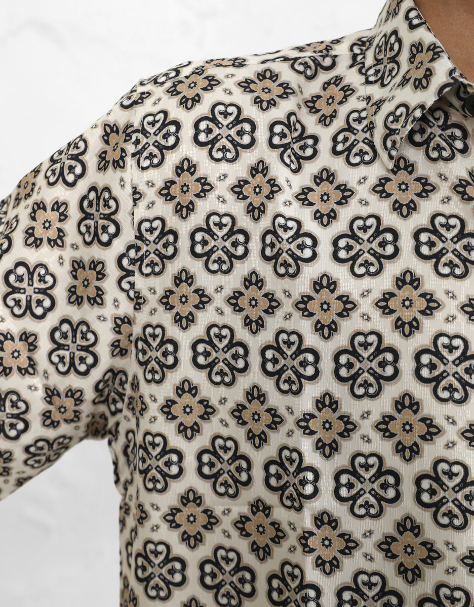AHYAN KIDS SHIRT (CREAM) – GIO FABRICS