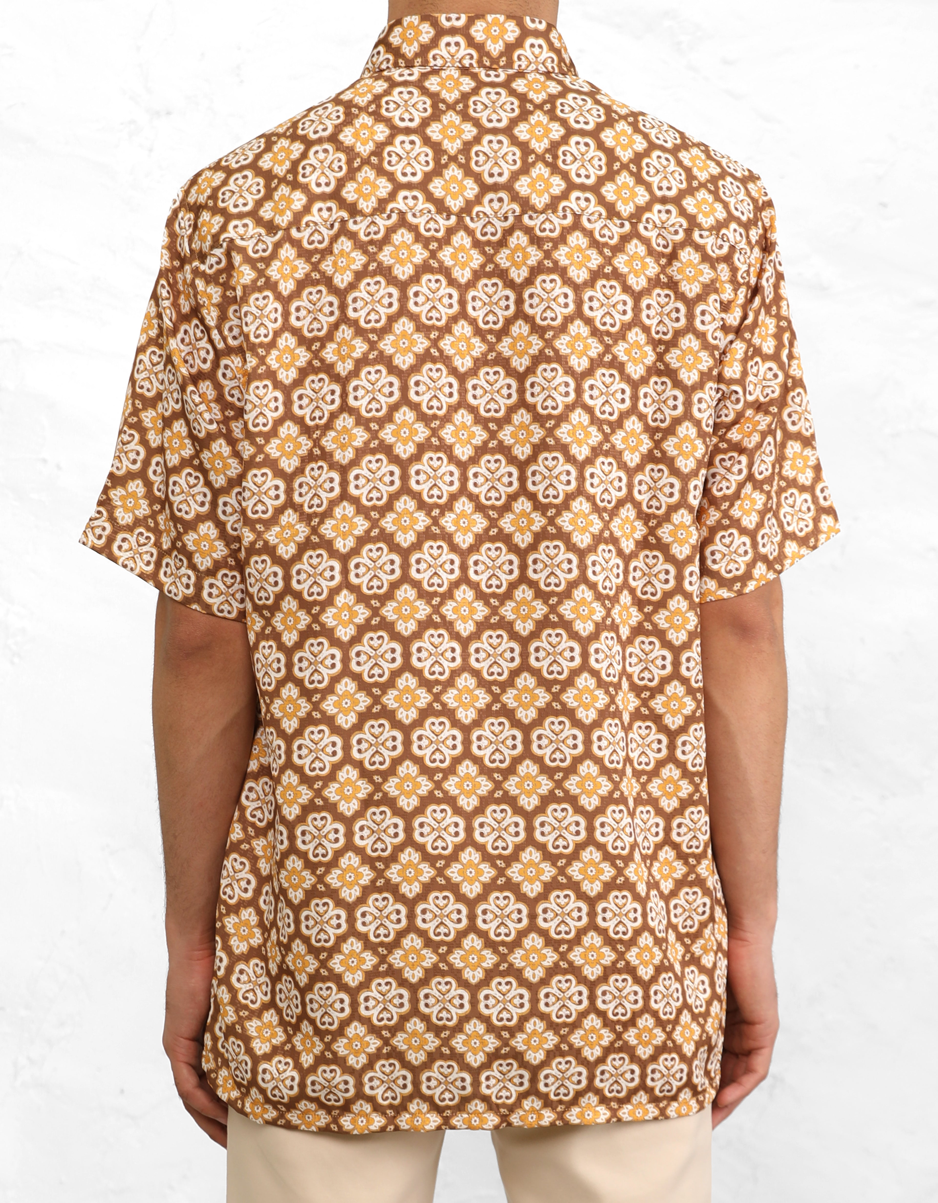 AHYAN SHIRT S/S (R/FIT) (GOLDEN ROD)