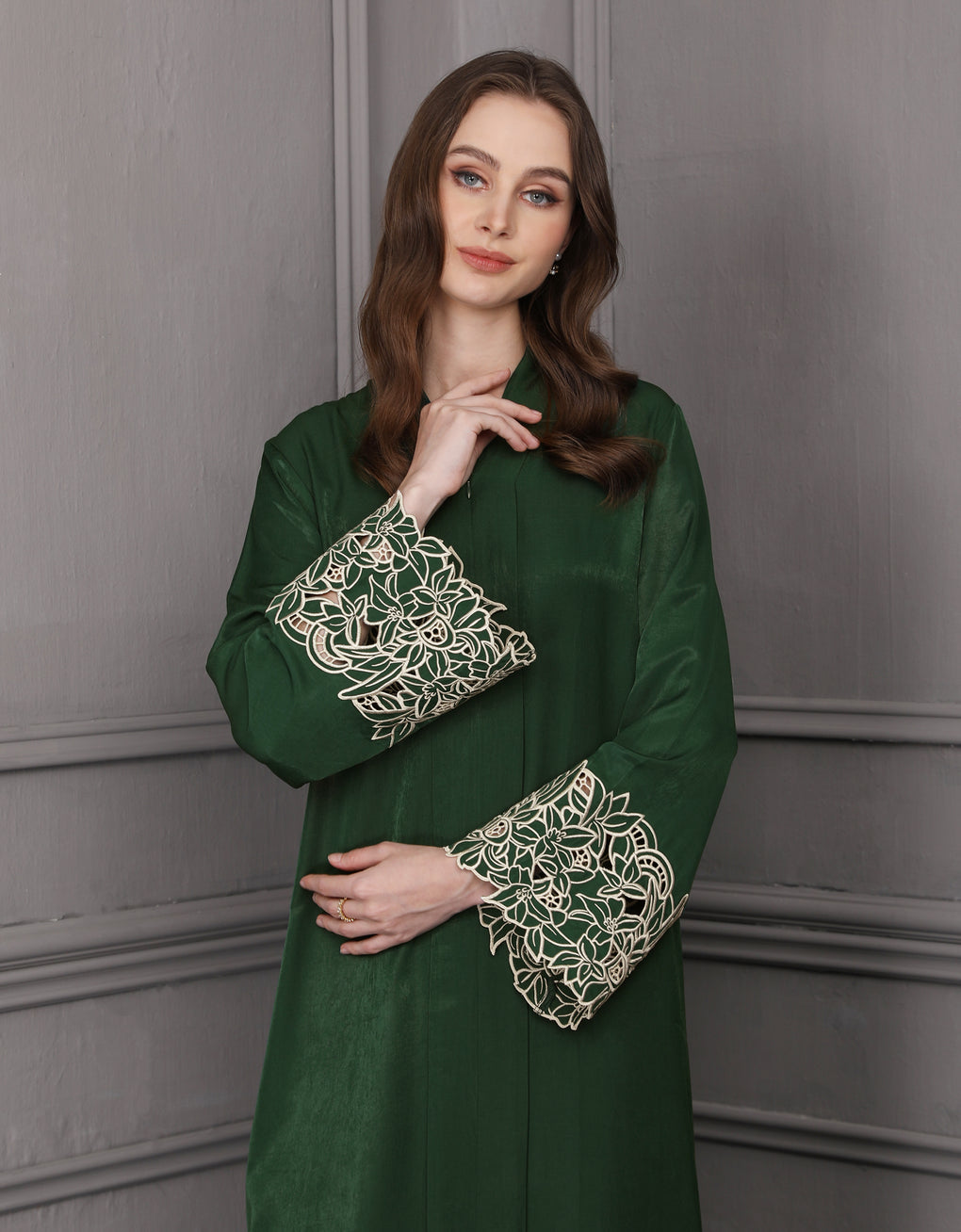 ABAYA ANNISTON (EMERALD GREEN) GIO FABRICS ABAYA ANNISTON (EMERALD GREEN) GIO FABRICS