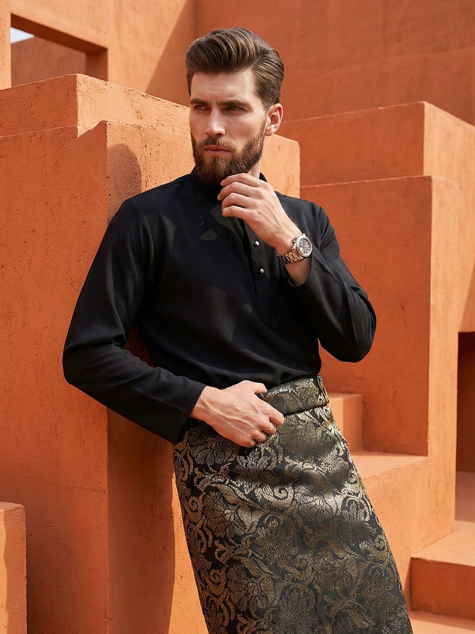 BAJU MELAYU BAYU (BLACK)