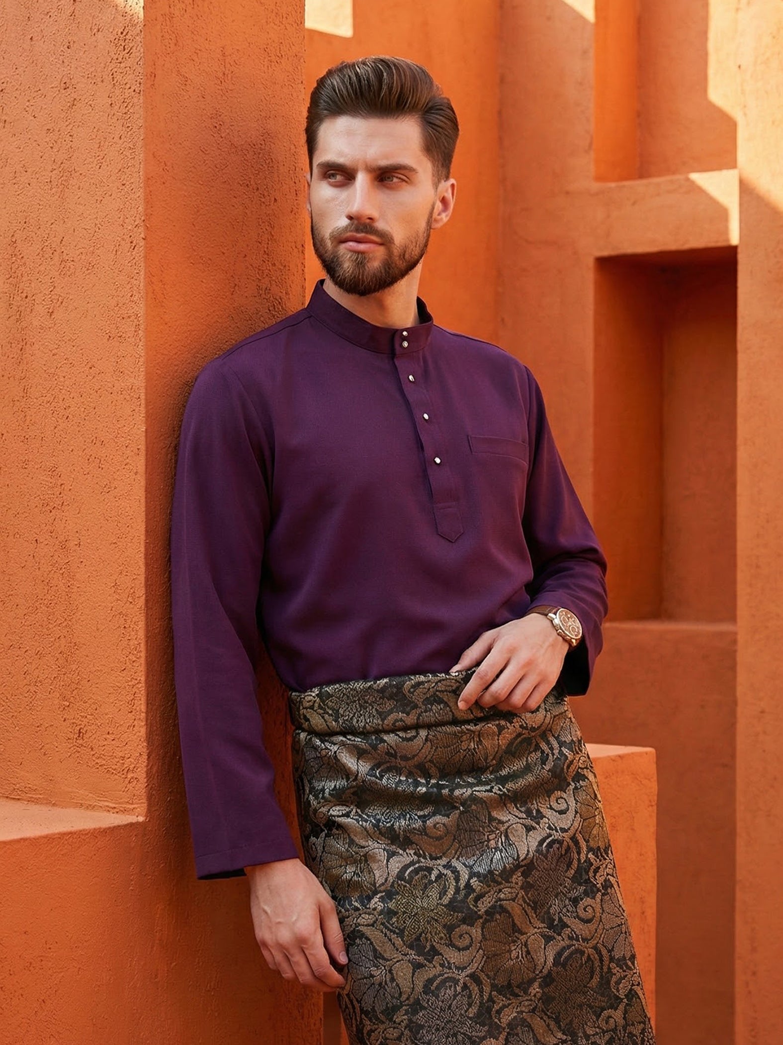 BAJU MELAYU BAYU (DARK PURPLE)