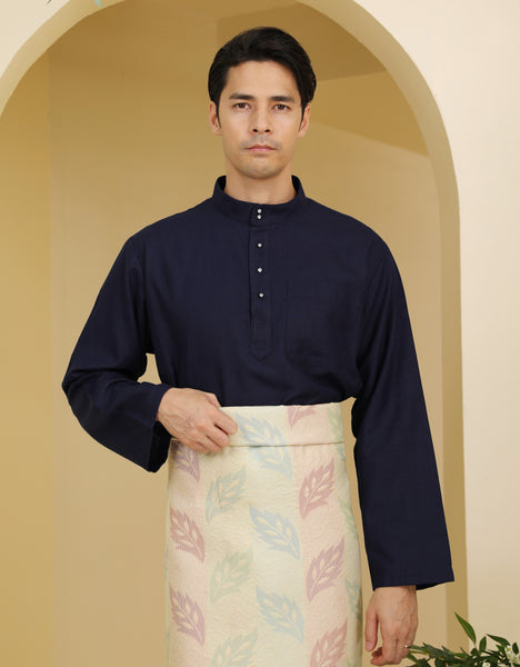 BAJU MELAYU ANDRE (NAVY BLUE) S - Main Image