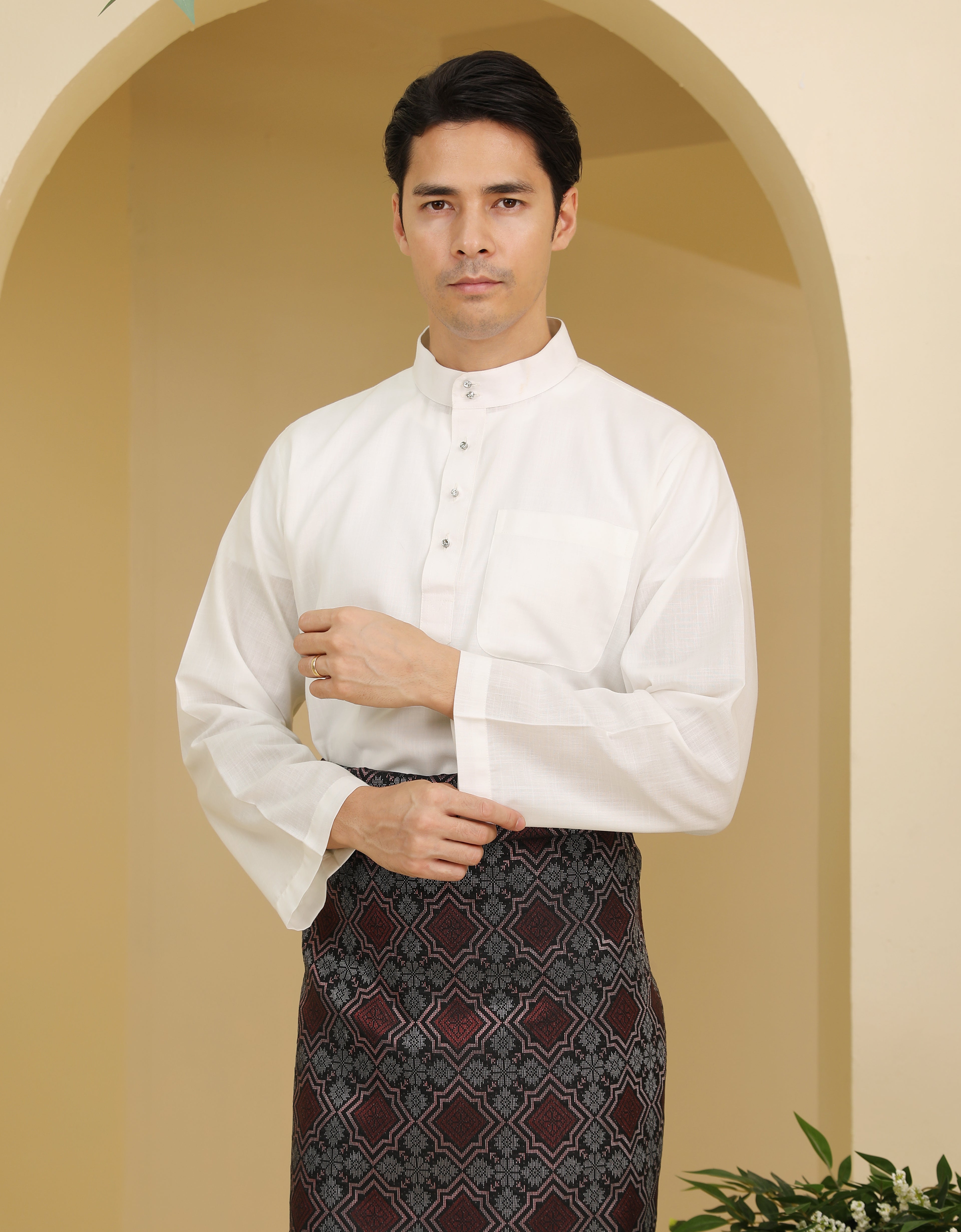 BAJU MELAYU ANDRE (OFF WHITE)