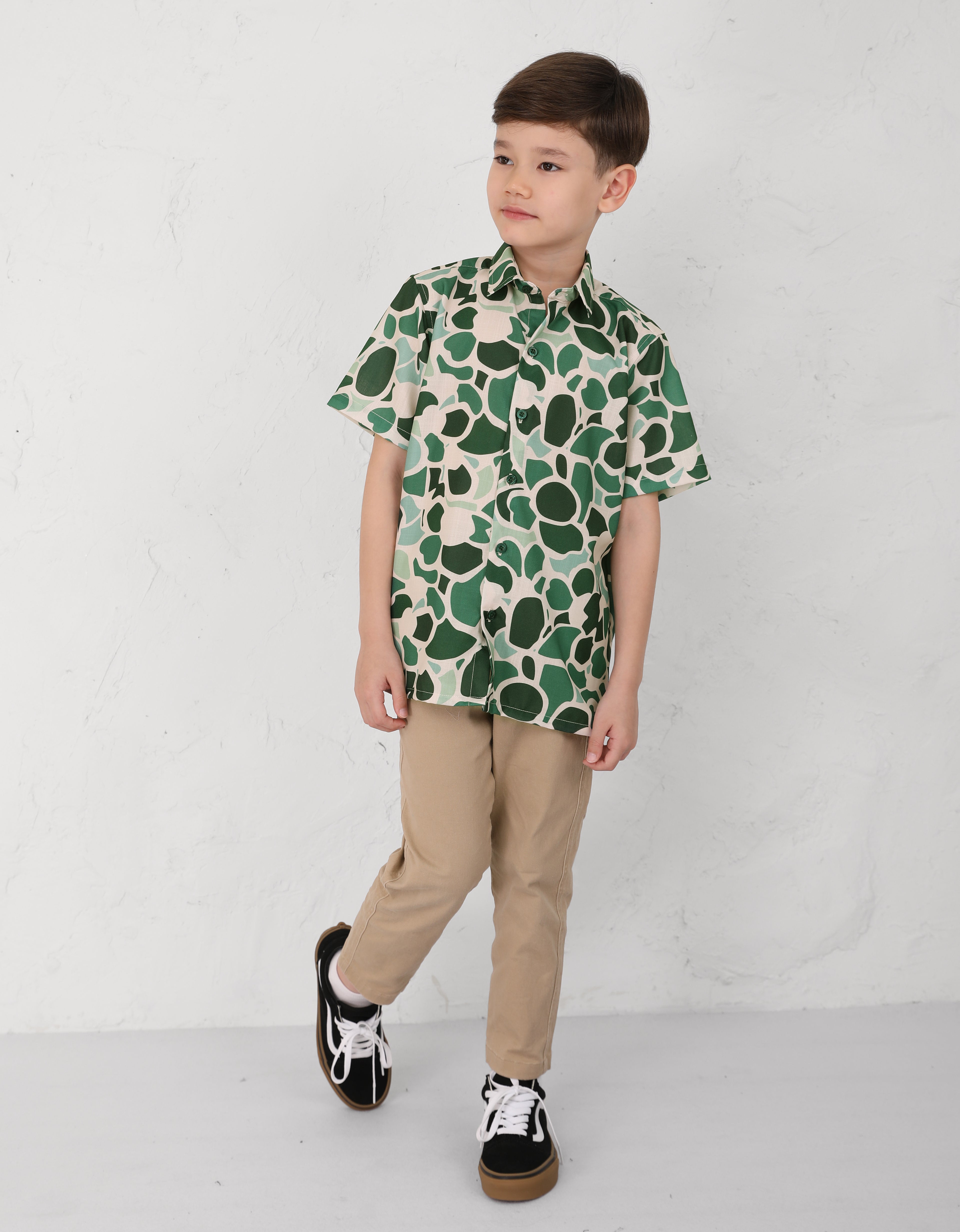 KIDS JUSTIN SHIRT (EMERALD GREEN)