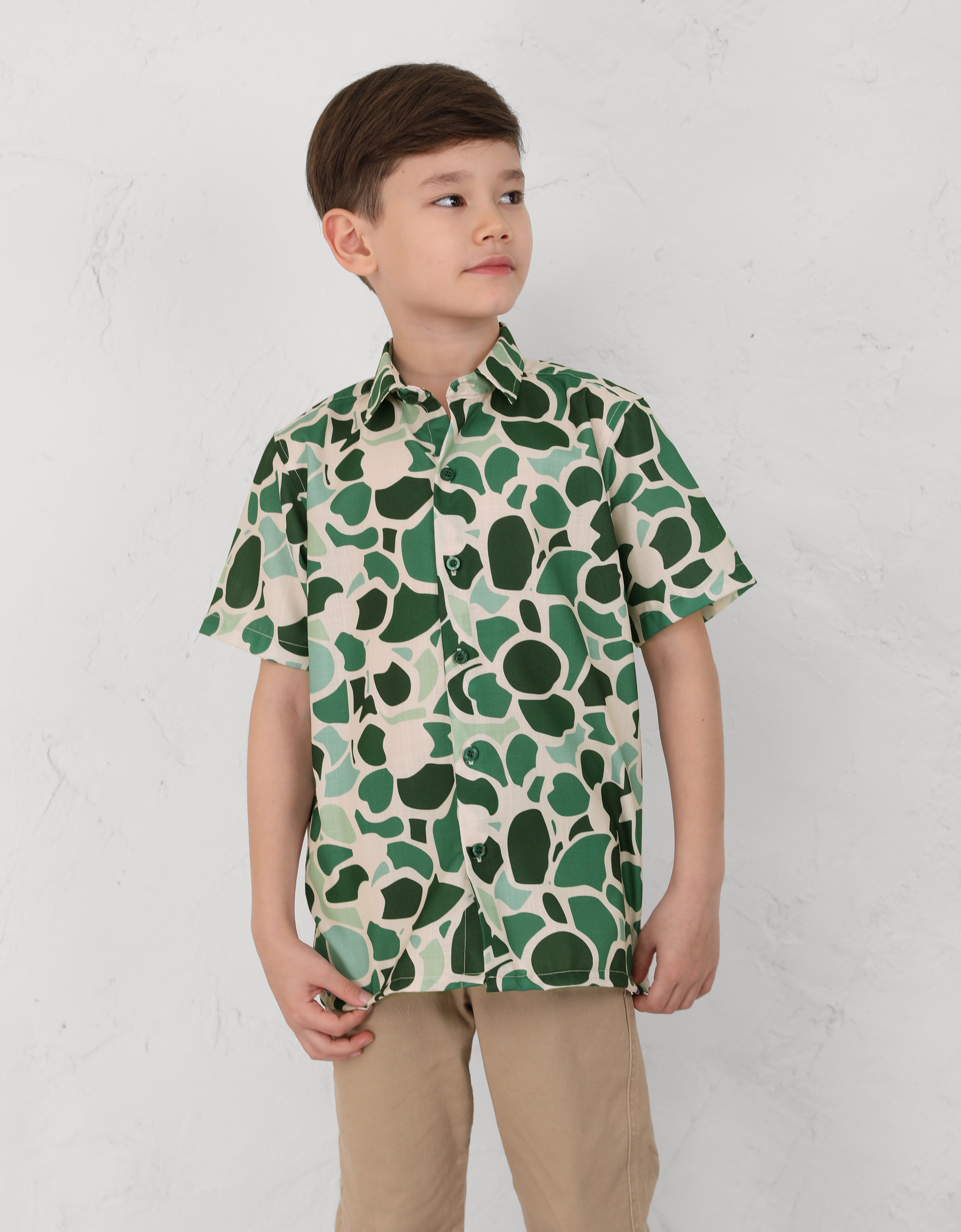 KIDS JUSTIN SHIRT (EMERALD GREEN)
