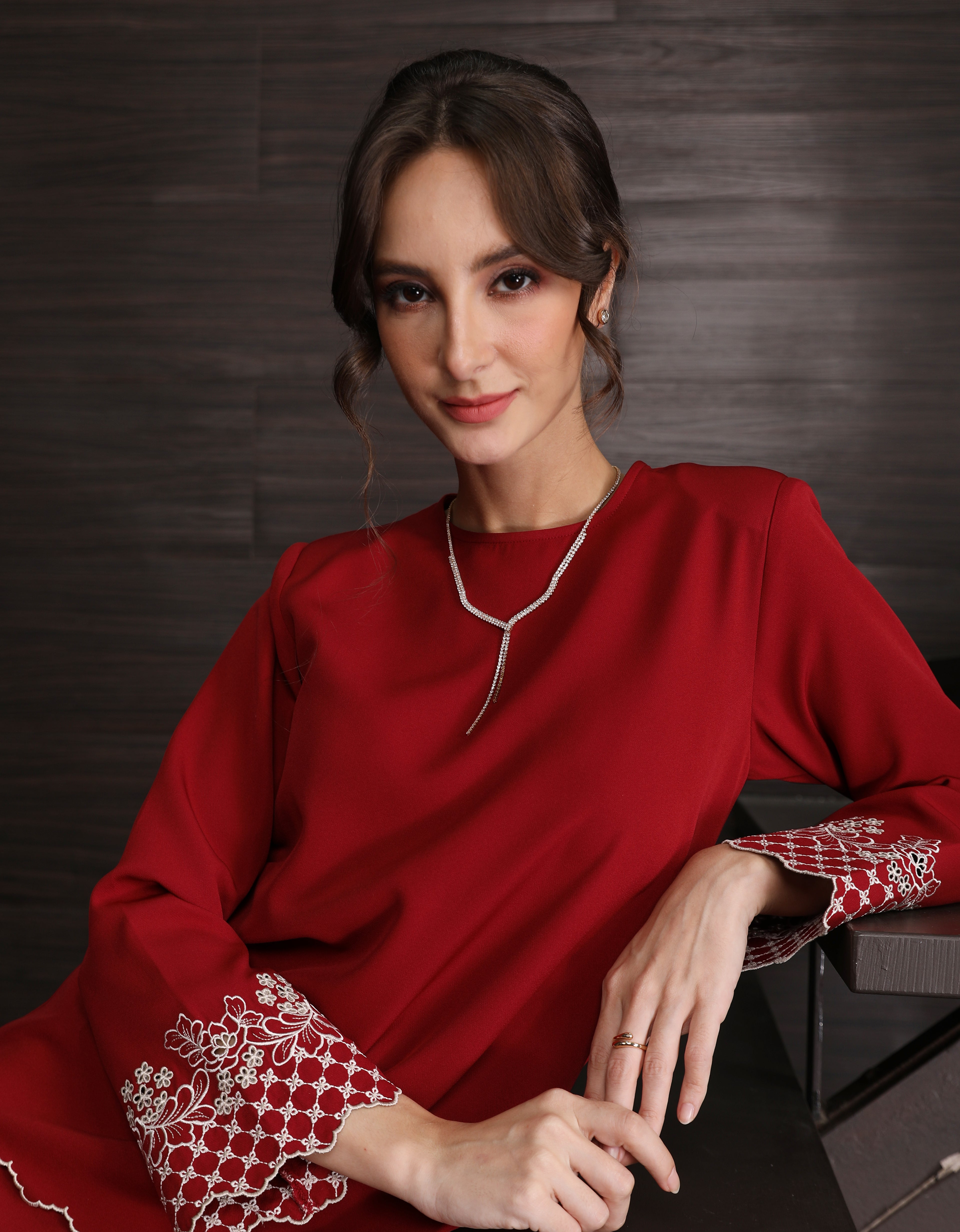BAJU KURUNG KEDAH MAILEA (MAROON)