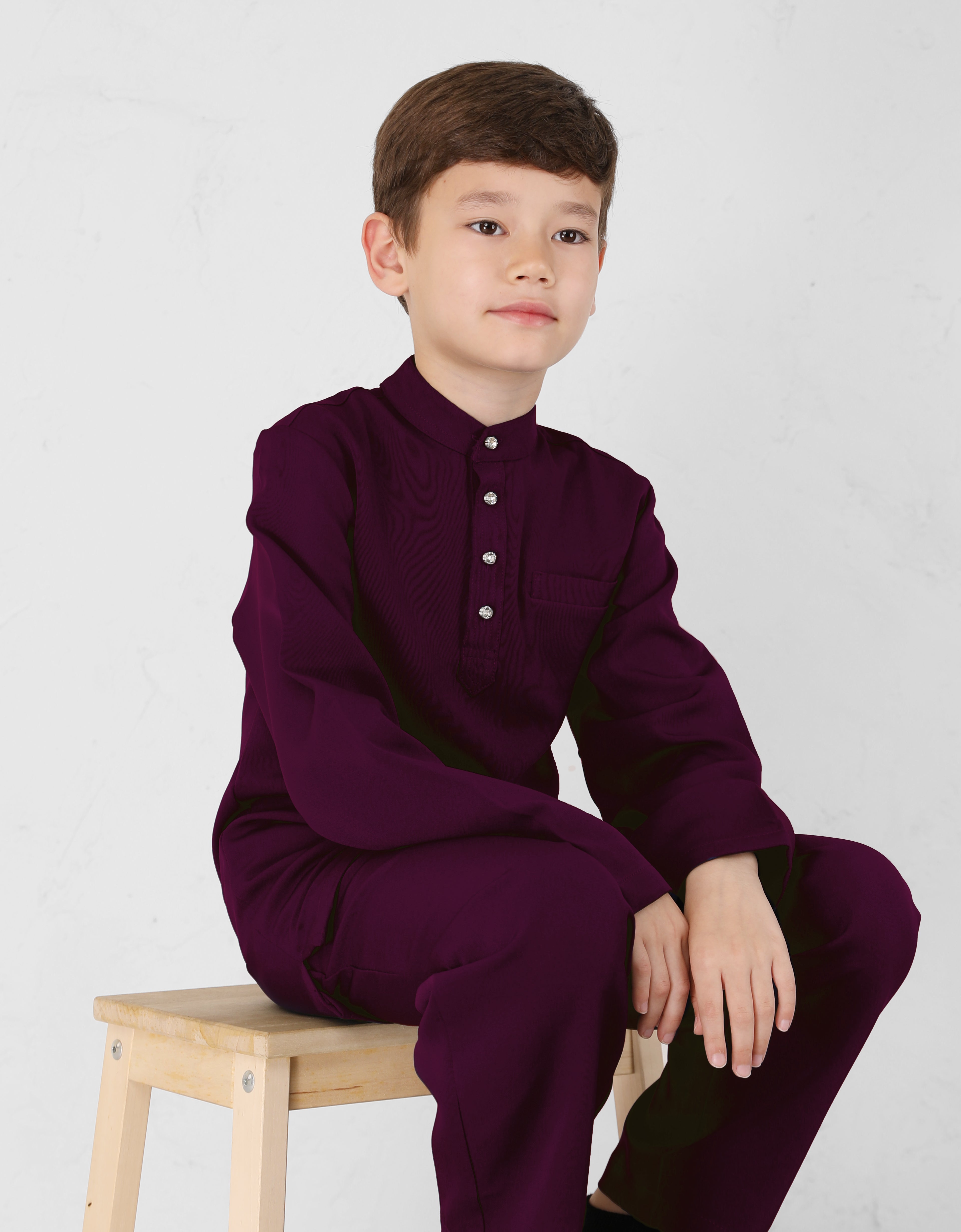 KIDS BAJU MELAYU BAYU (DARK PURPLE)