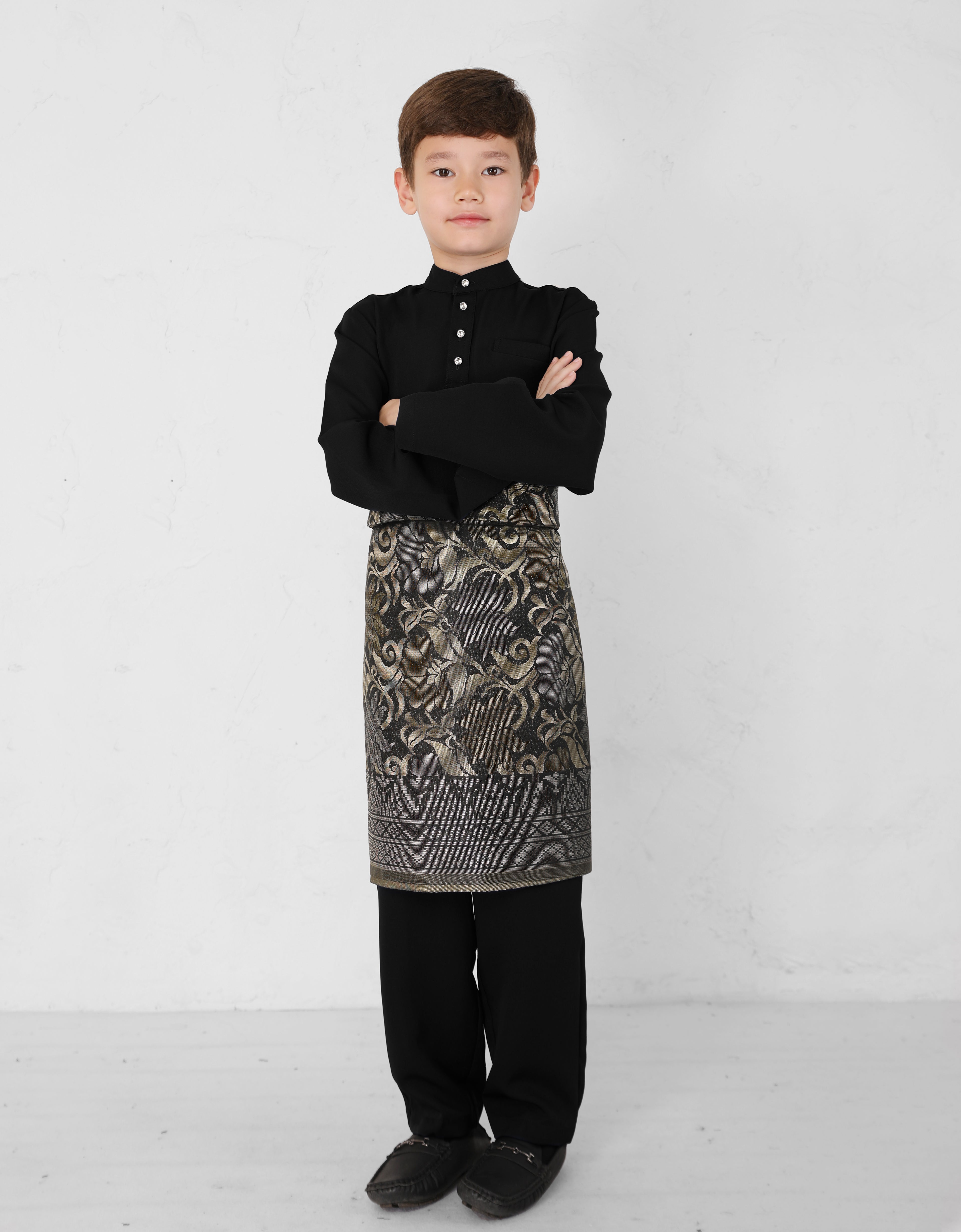 KIDS BAJU MELAYU BAYU (BLACK)