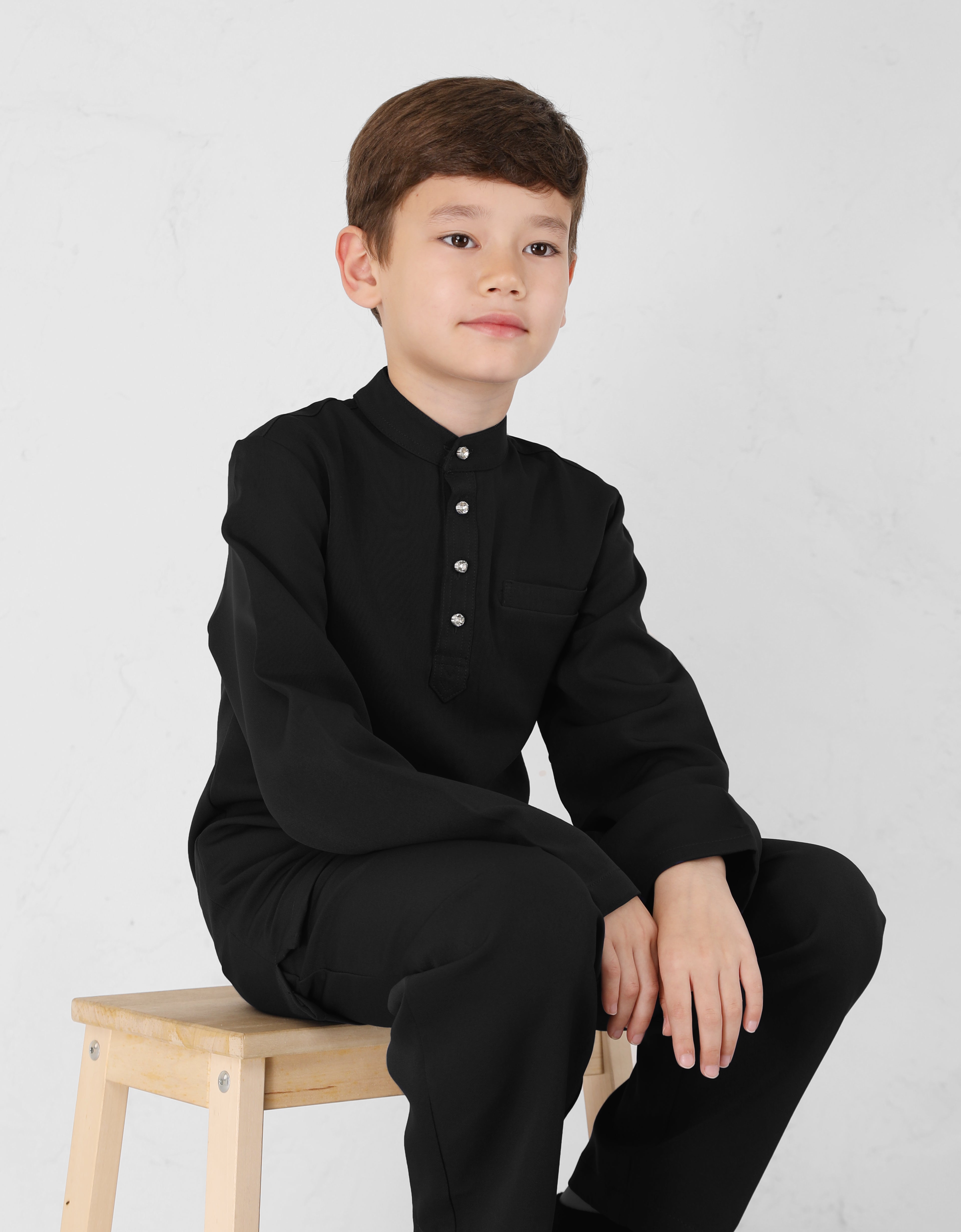 KIDS BAJU MELAYU BAYU (BLACK)