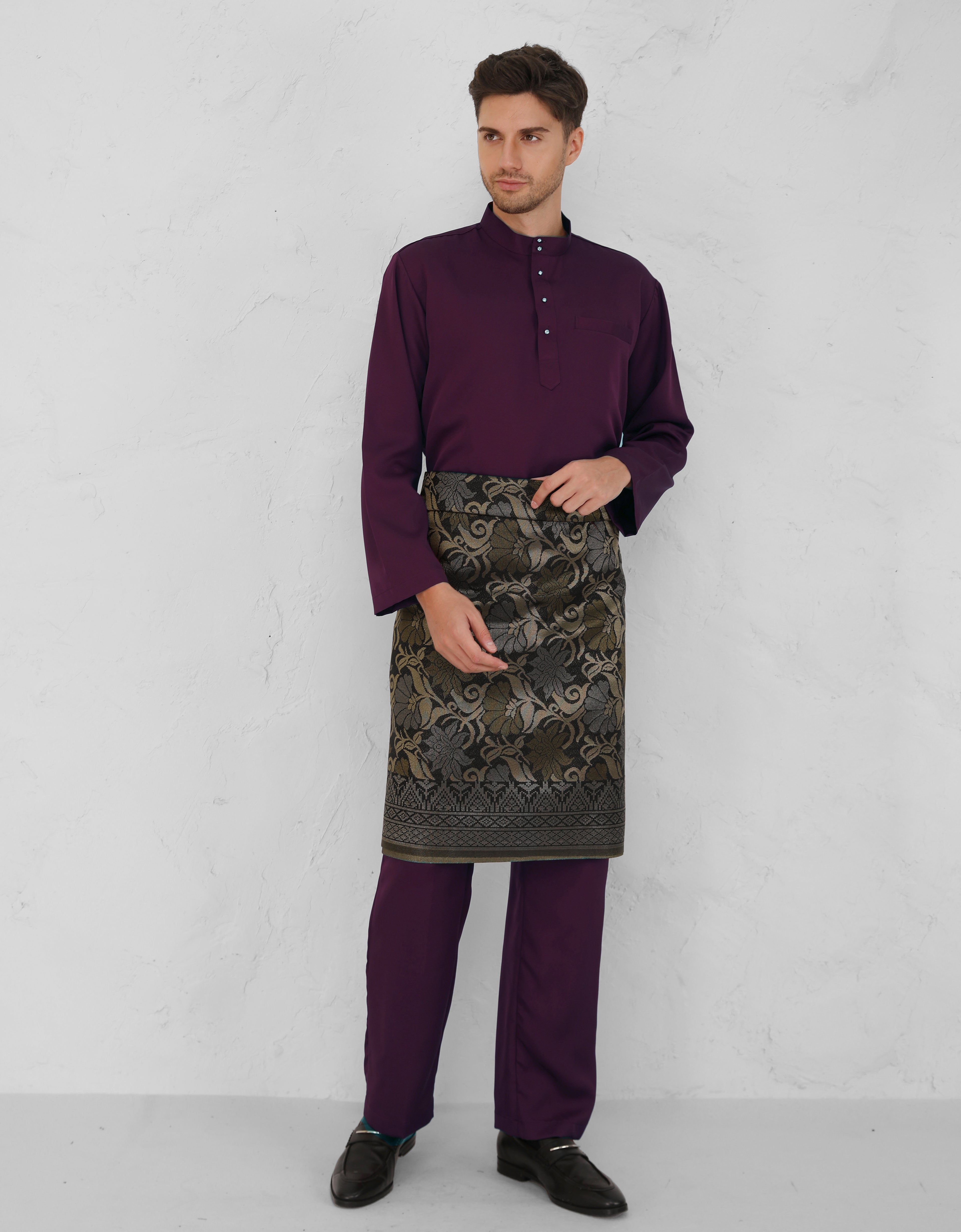 BAJU MELAYU BAYU (DARK PURPLE)