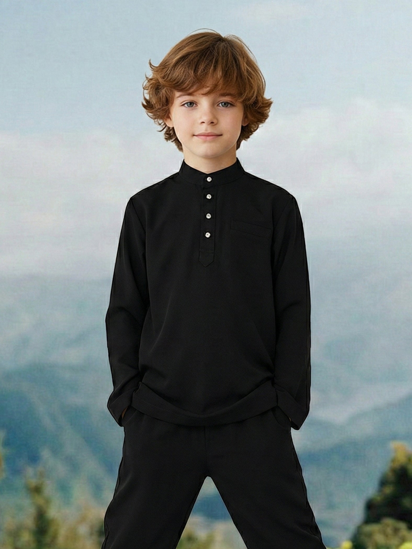 KIDS BAJU MELAYU BAYU (BLACK)