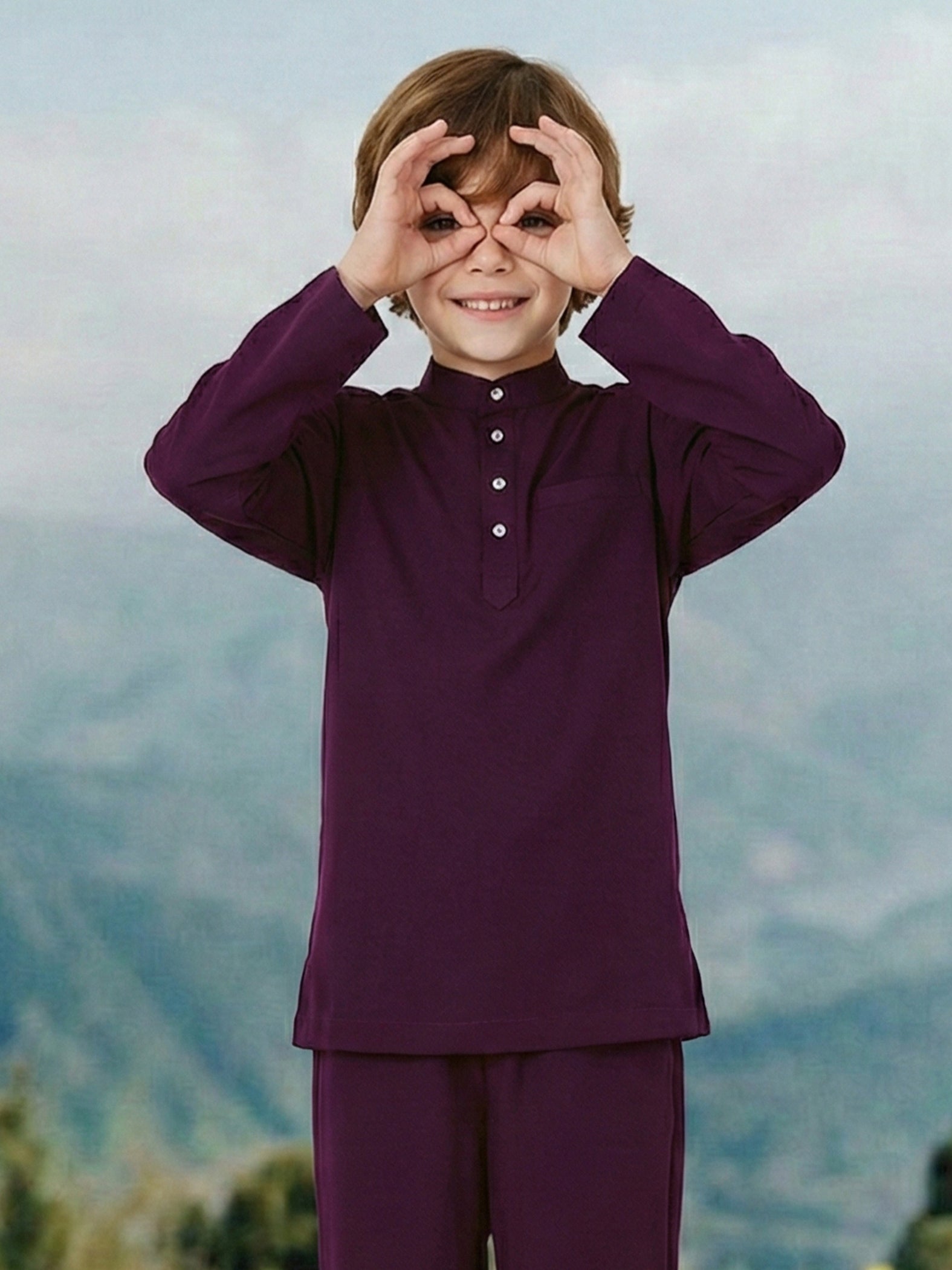 KIDS BAJU MELAYU BAYU (DARK PURPLE)
