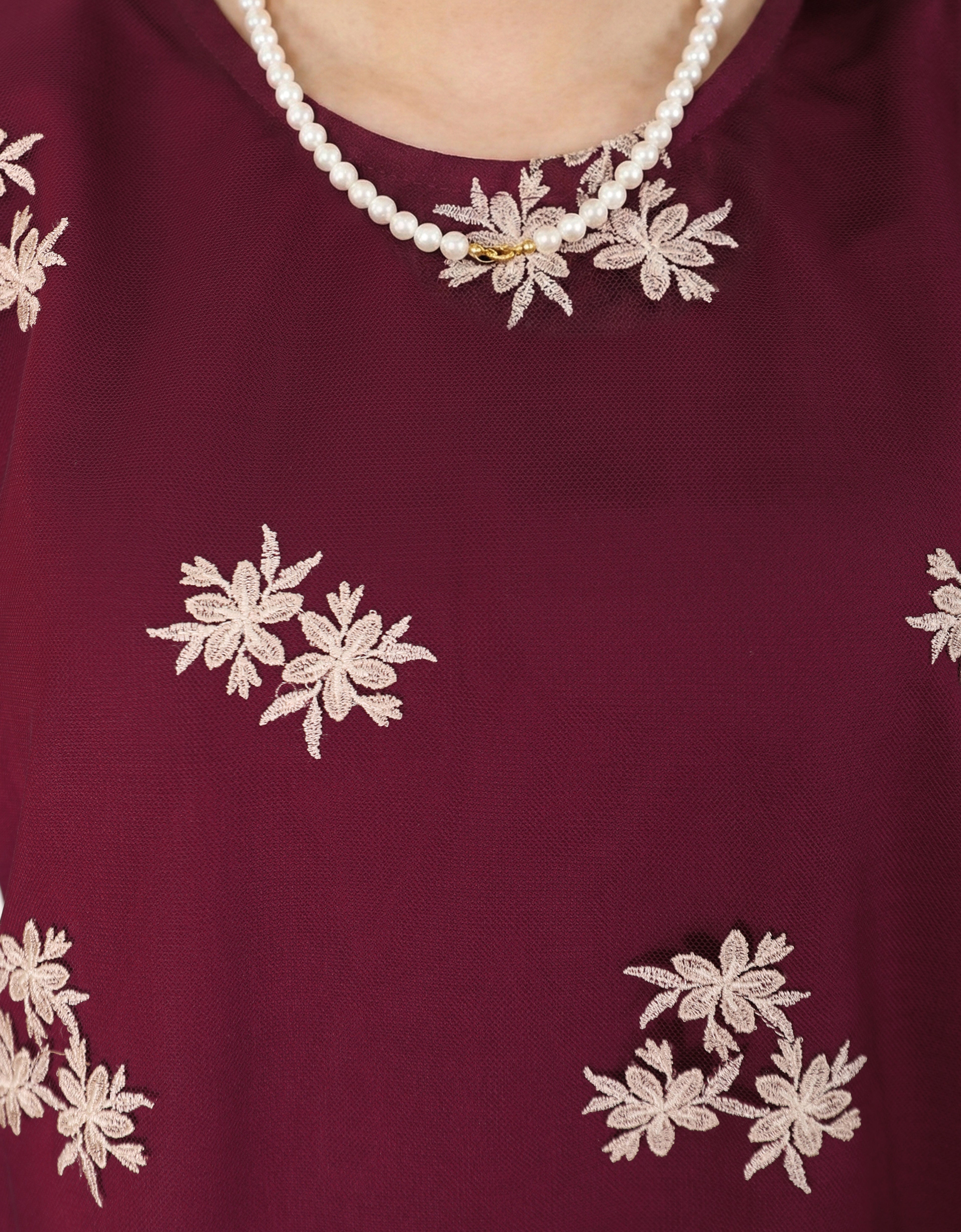 BAJU KURUNG KEDAH ANUHA (BURGUNDY)