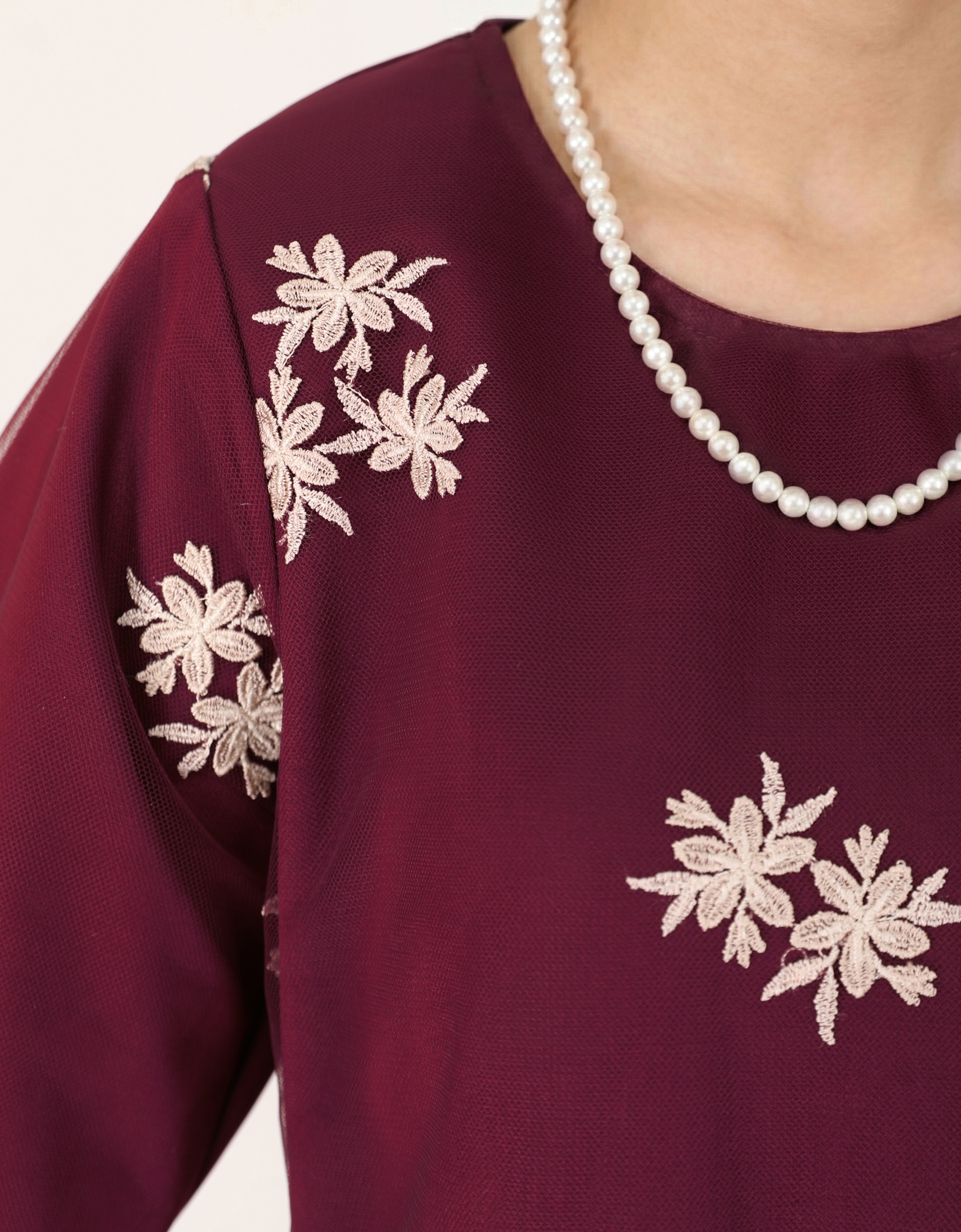 BAJU KURUNG KEDAH ANUHA (BURGUNDY)