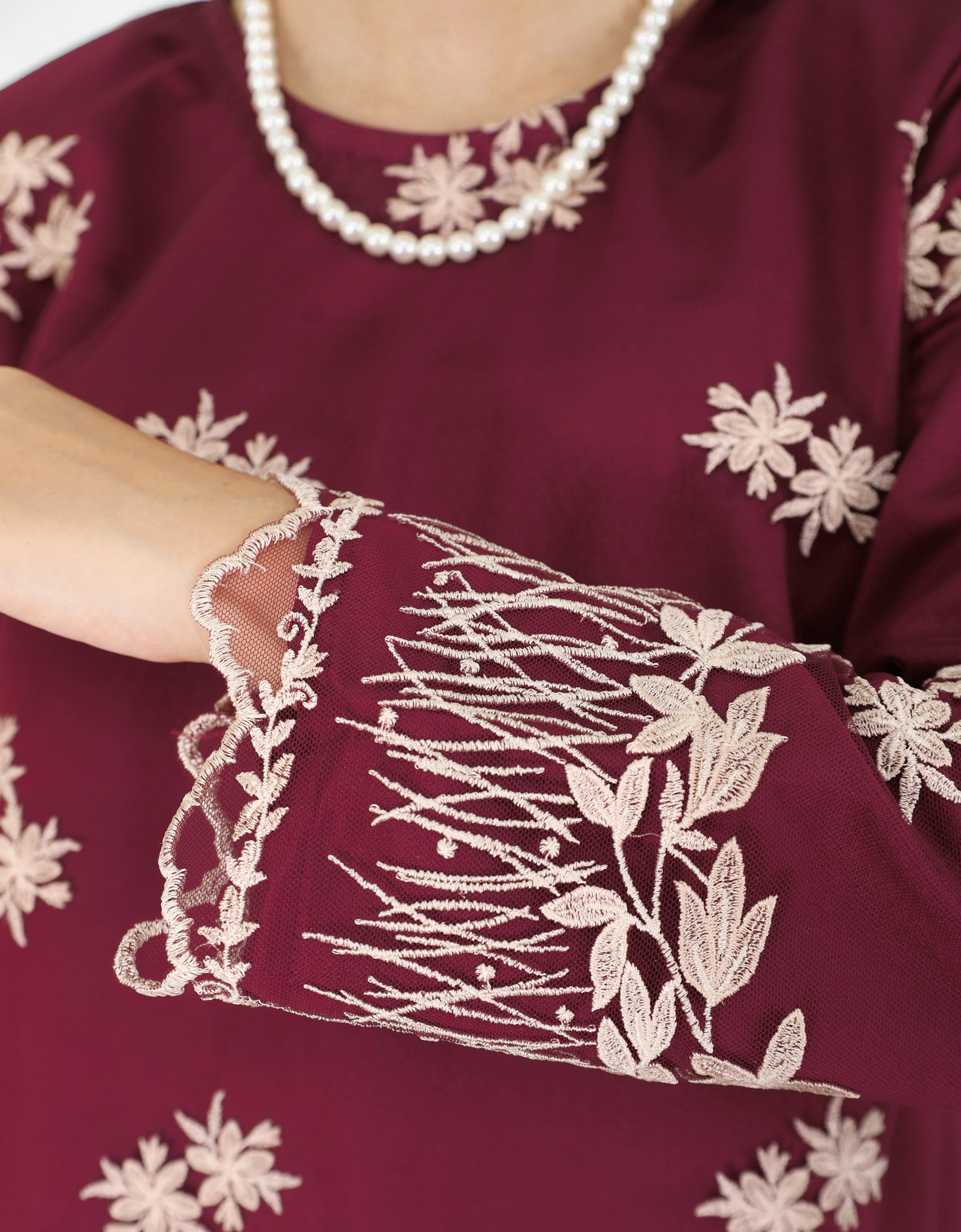 BAJU KURUNG KEDAH ANUHA (BURGUNDY)