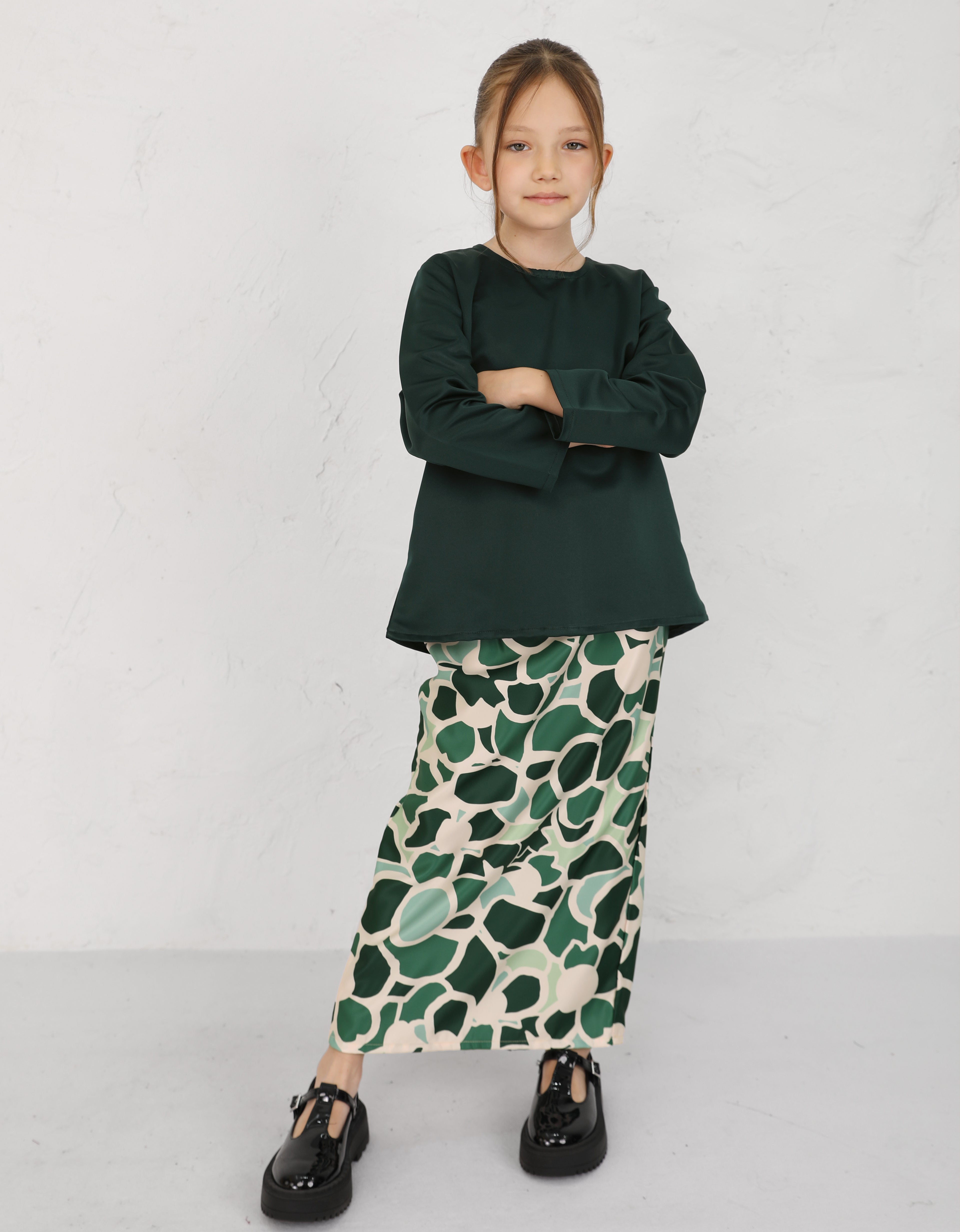 KIDS BAJU KURUNG KEDAH SAMARA (EMERALD GREEN)