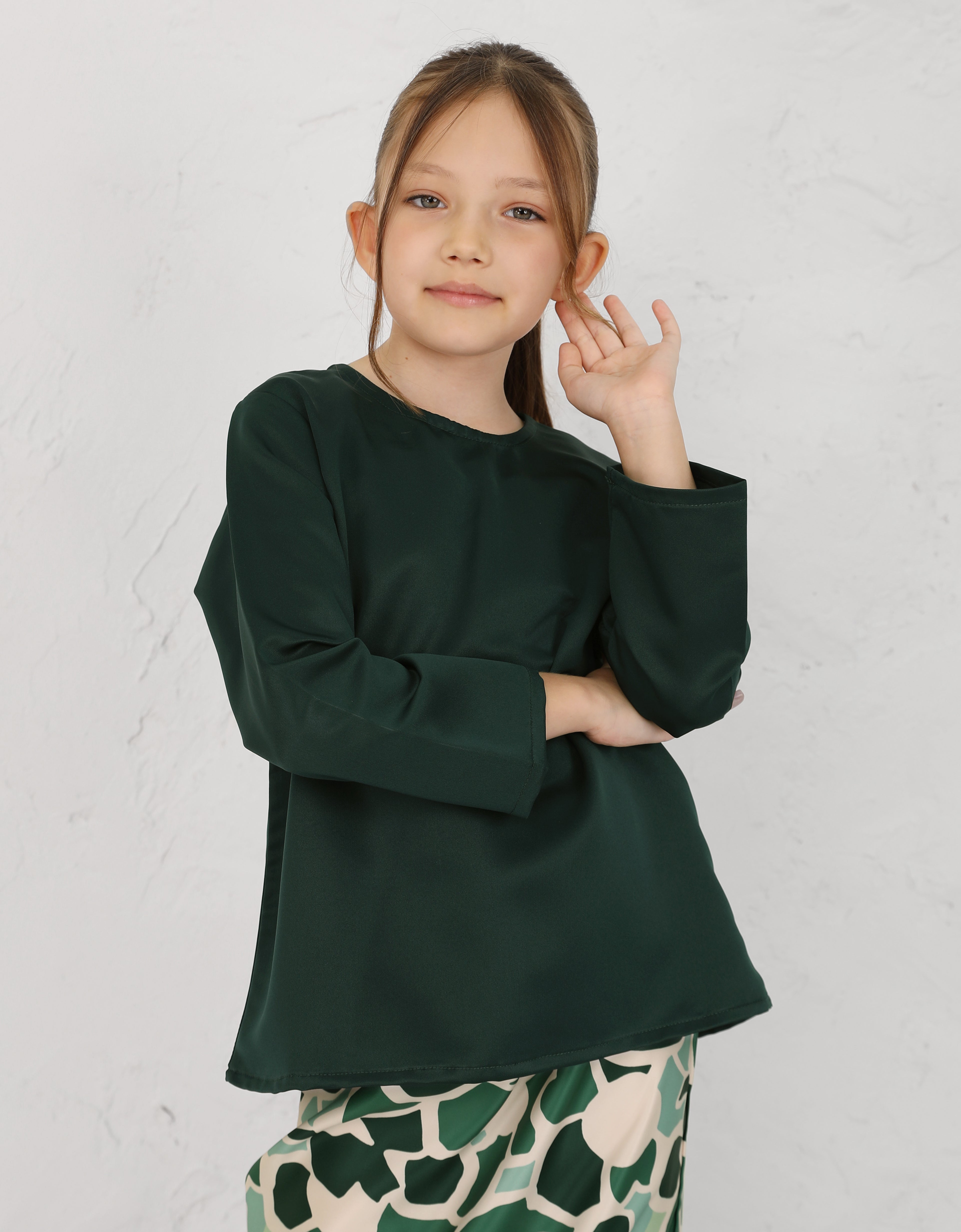 KIDS BAJU KURUNG KEDAH SAMARA (EMERALD GREEN)