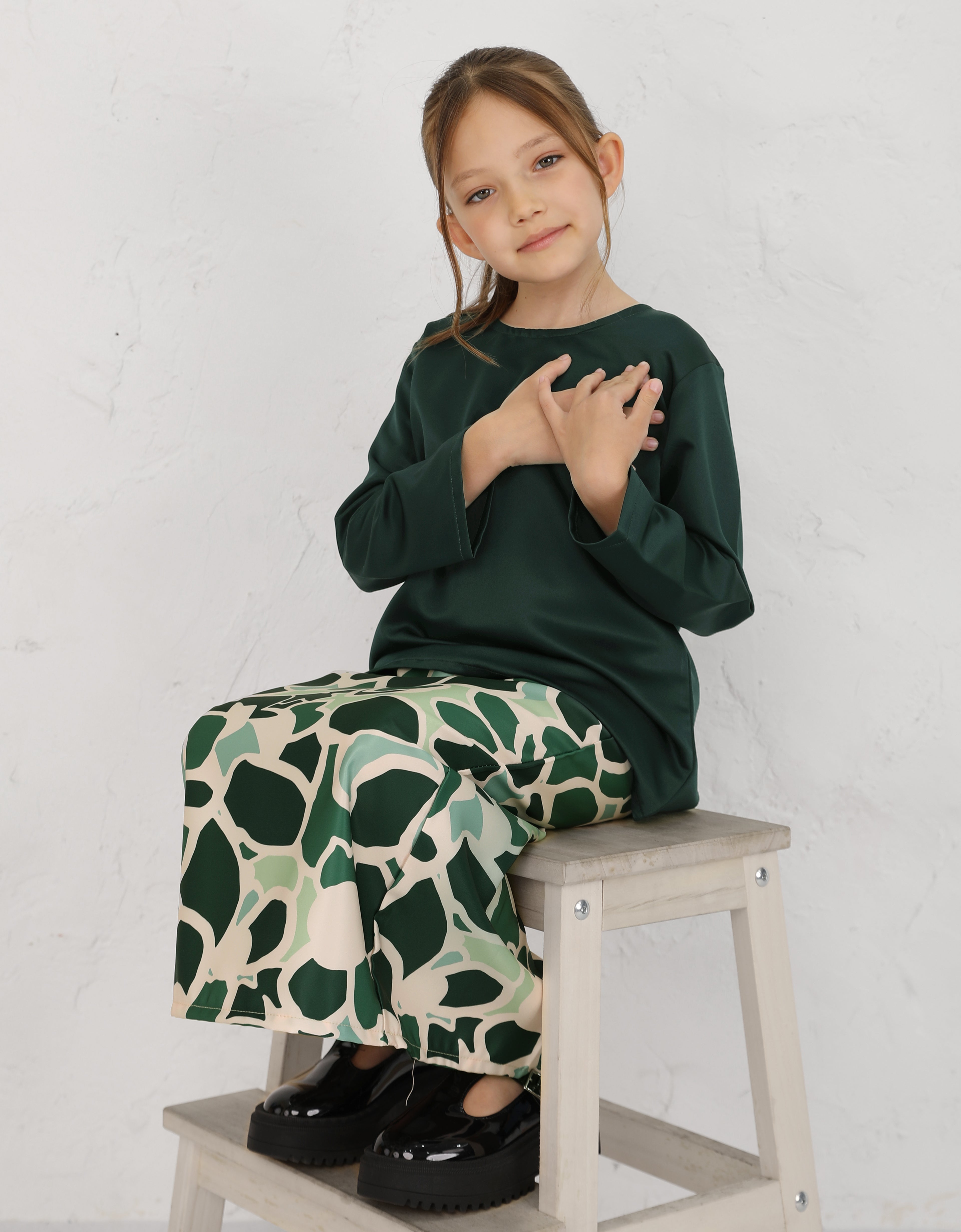 KIDS BAJU KURUNG KEDAH SAMARA (EMERALD GREEN)