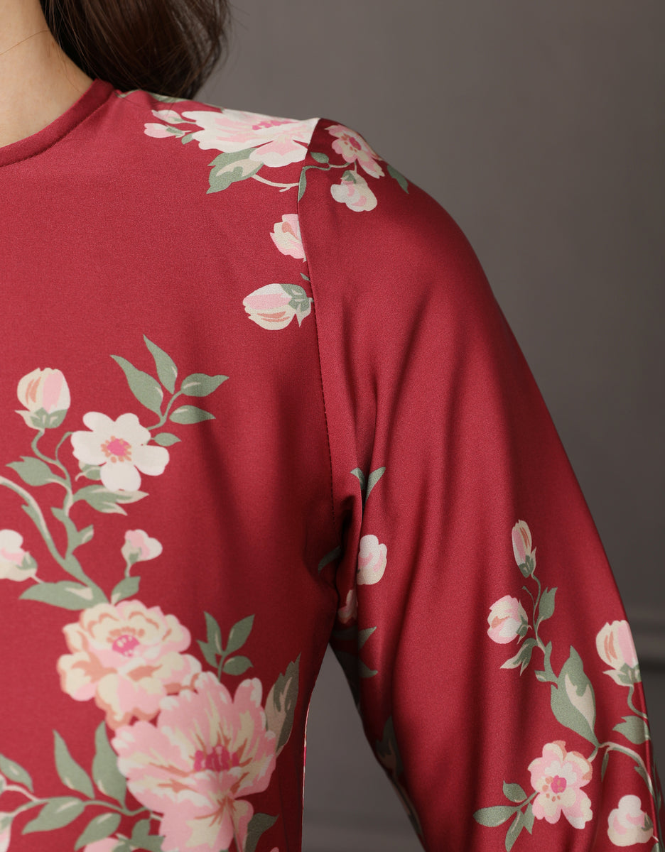 Moden Colorists BAJU KURUNG PAHANG MODEN DASHA (RASPBERRY) – GIO FABRICS
