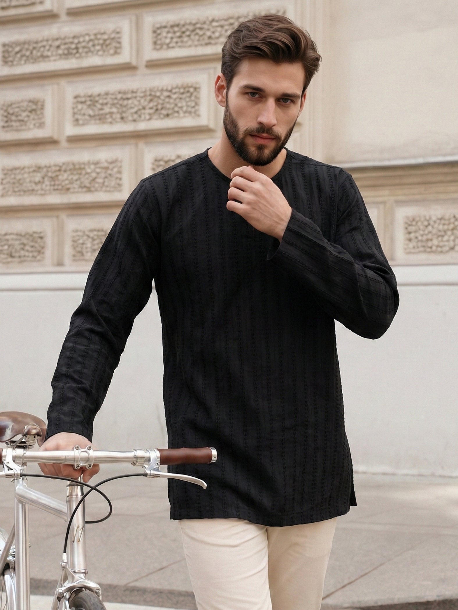 KURTA HILMAN L/S (BLACK)