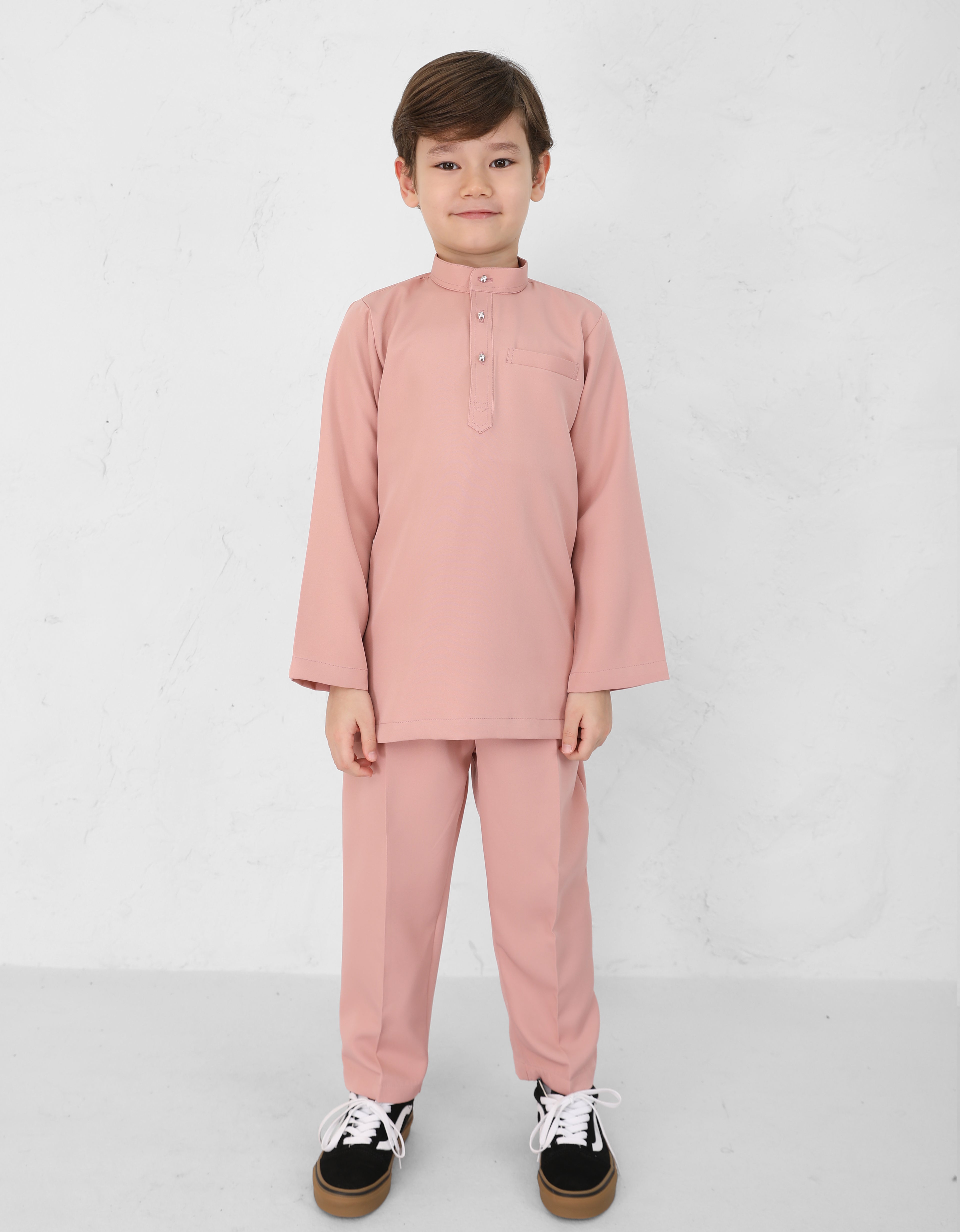 KIDS BAJU MELAYU AQSAD S/FIT (DUSTY PINK)