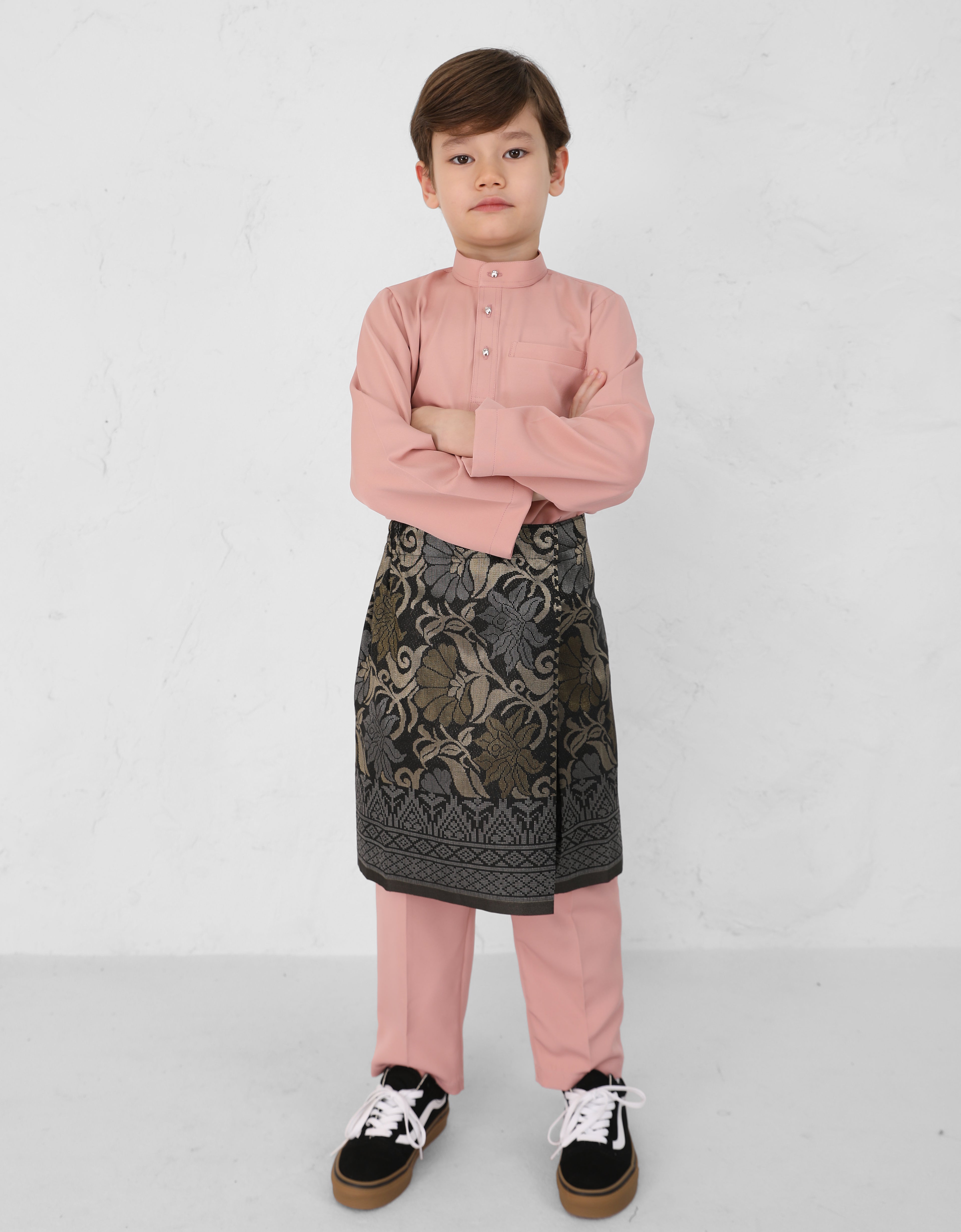 KIDS BAJU MELAYU AQSAD S/FIT (DUSTY PINK)