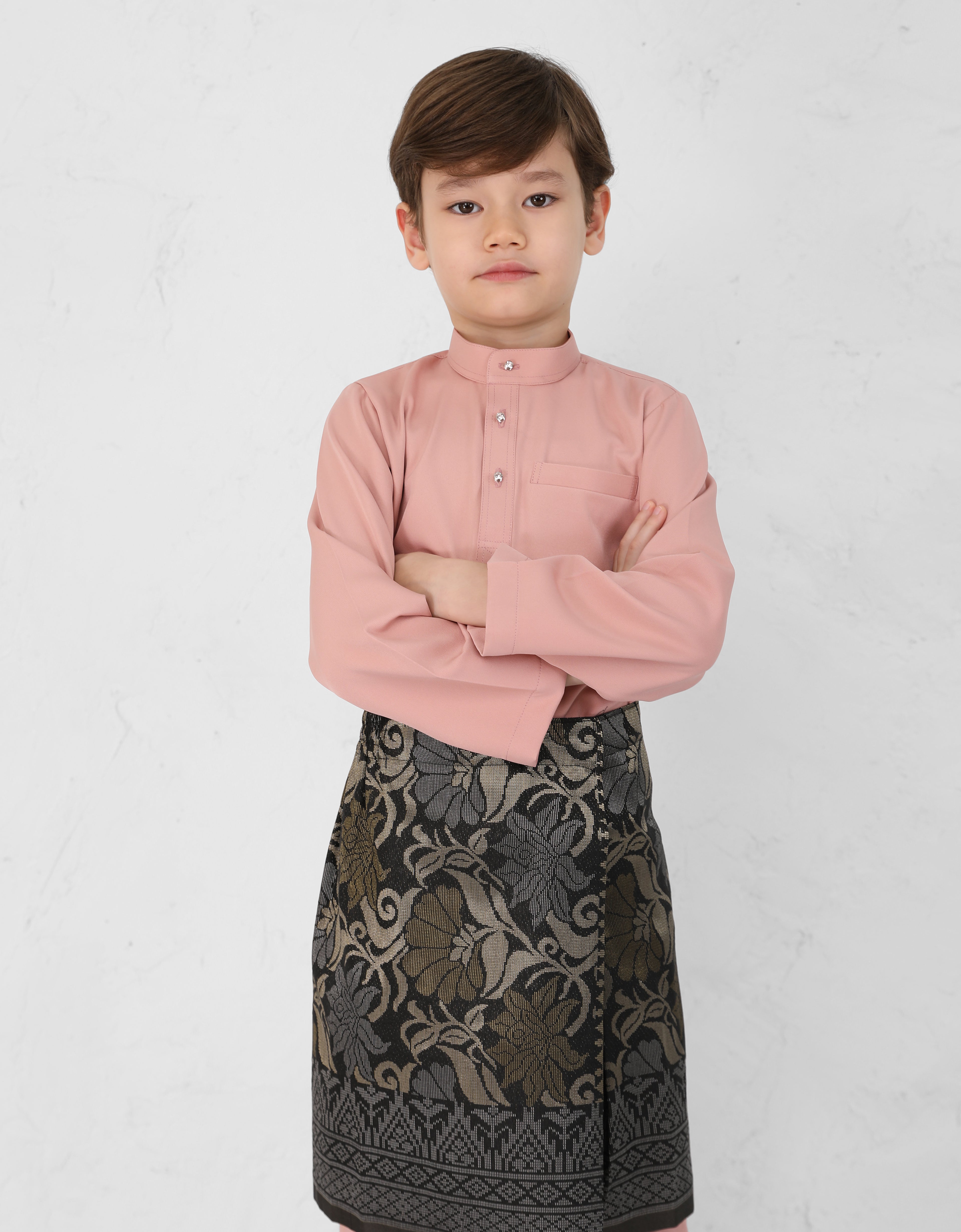 KIDS BAJU MELAYU AQSAD S/FIT (DUSTY PINK)