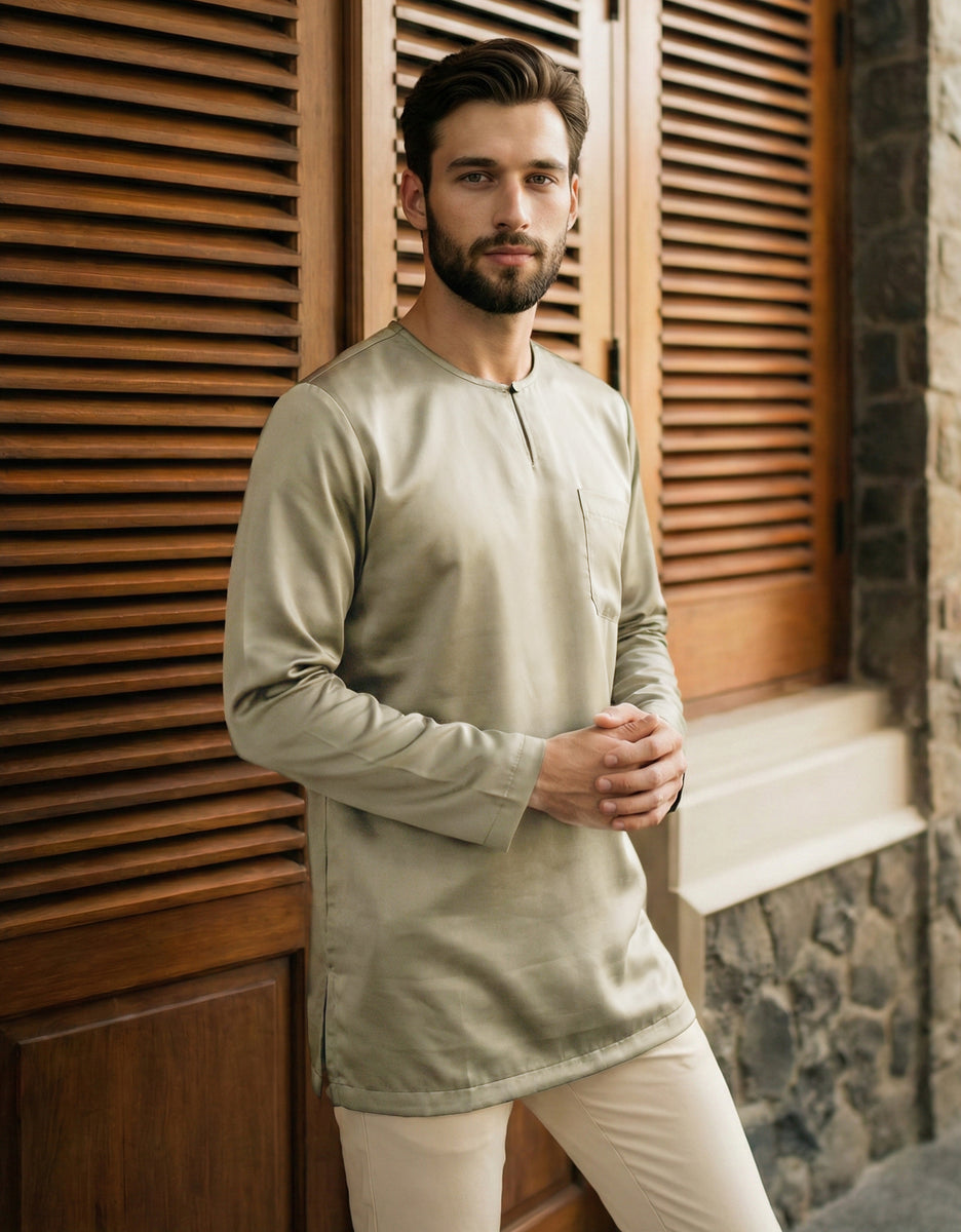 KURTA IMDAD (SAGE GREEN) – GIO FABRICS