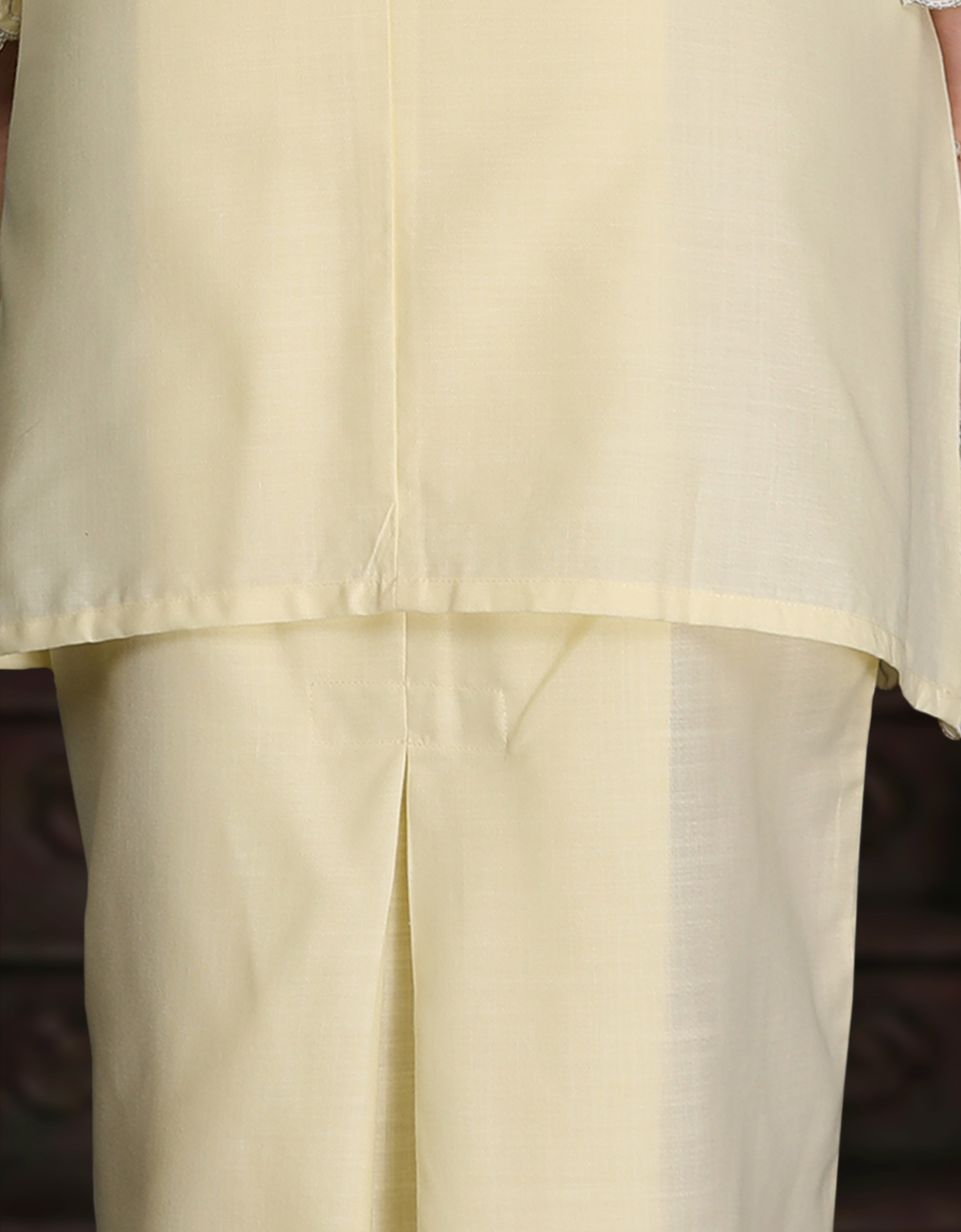 KIDS BAJU KURUNG PAHANG MODEN KAELIN (SWEET YELLOW)