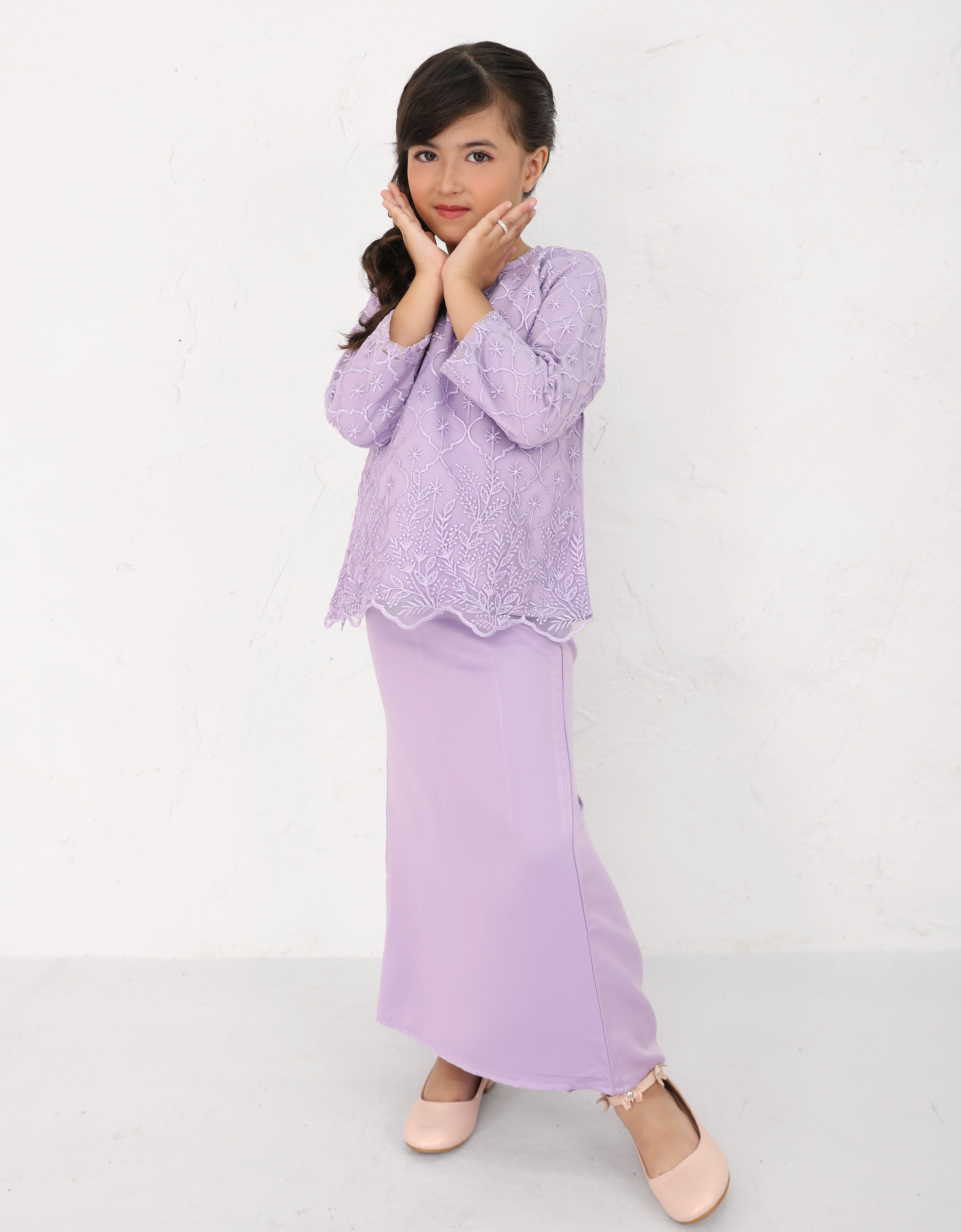 KIDS BAJU KURUNG KEDAH ADDARA (LILAC)