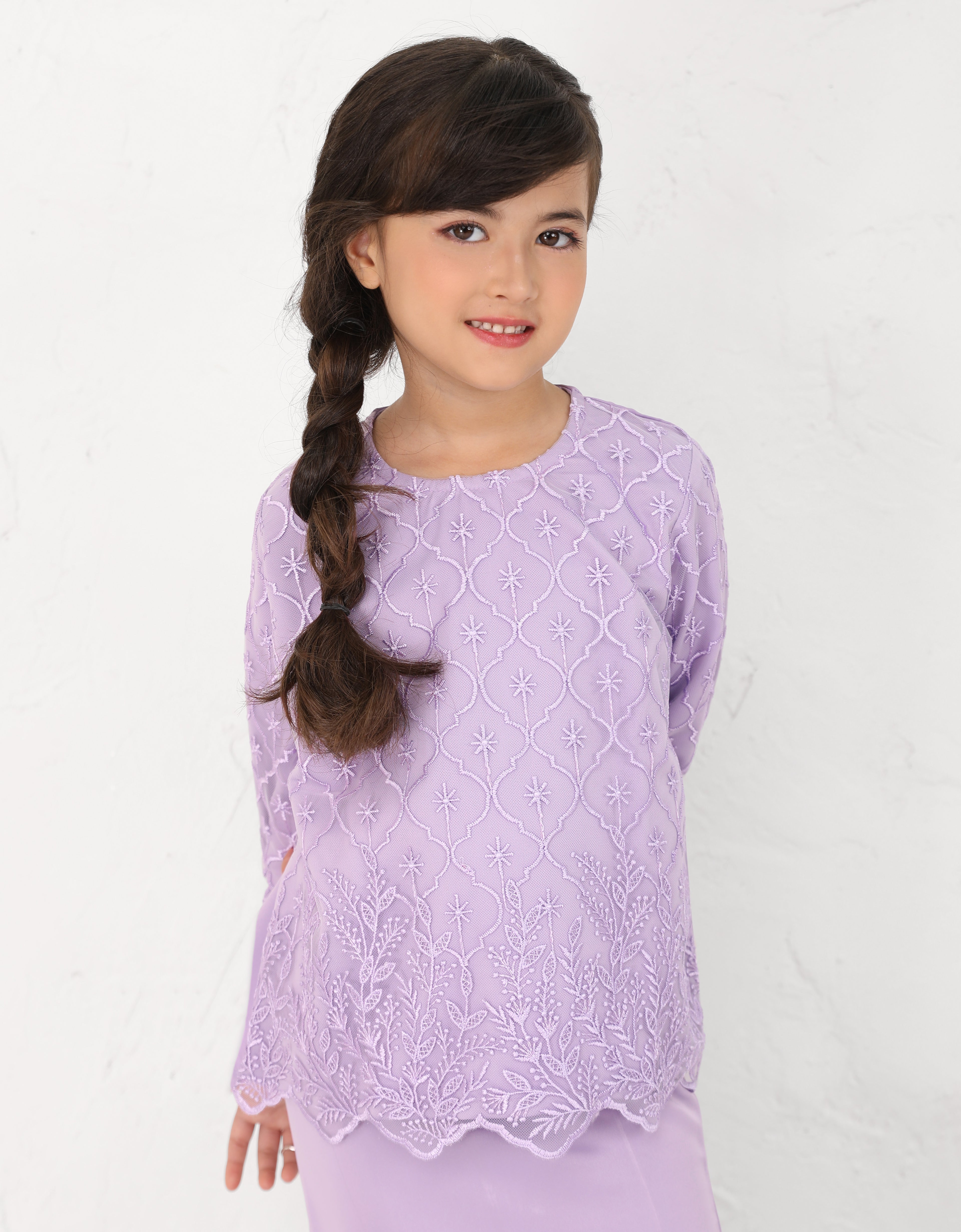 KIDS BAJU KURUNG KEDAH ADDARA (LILAC)