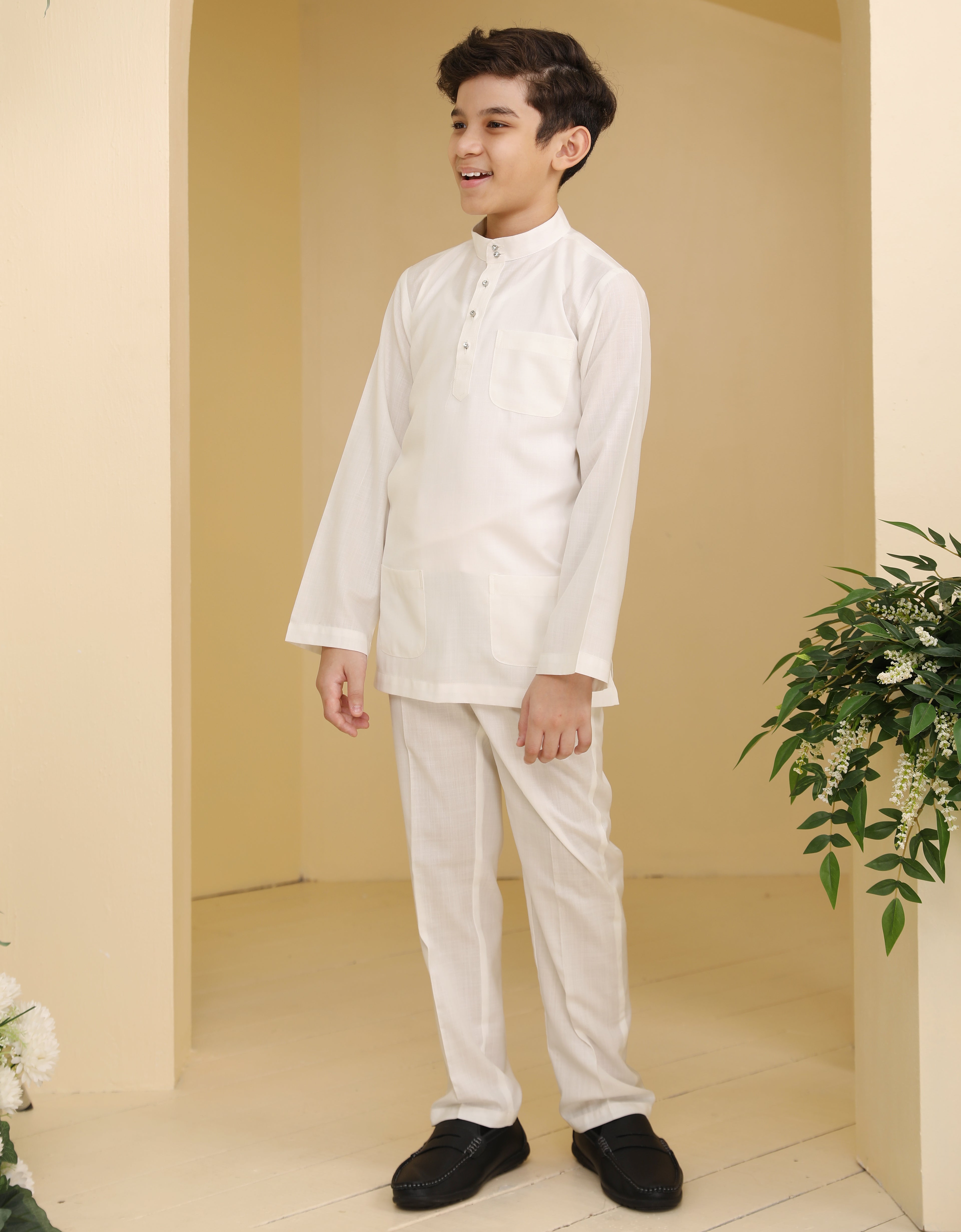 KIDS BAJU MELAYU ANDRE (OFF WHITE)