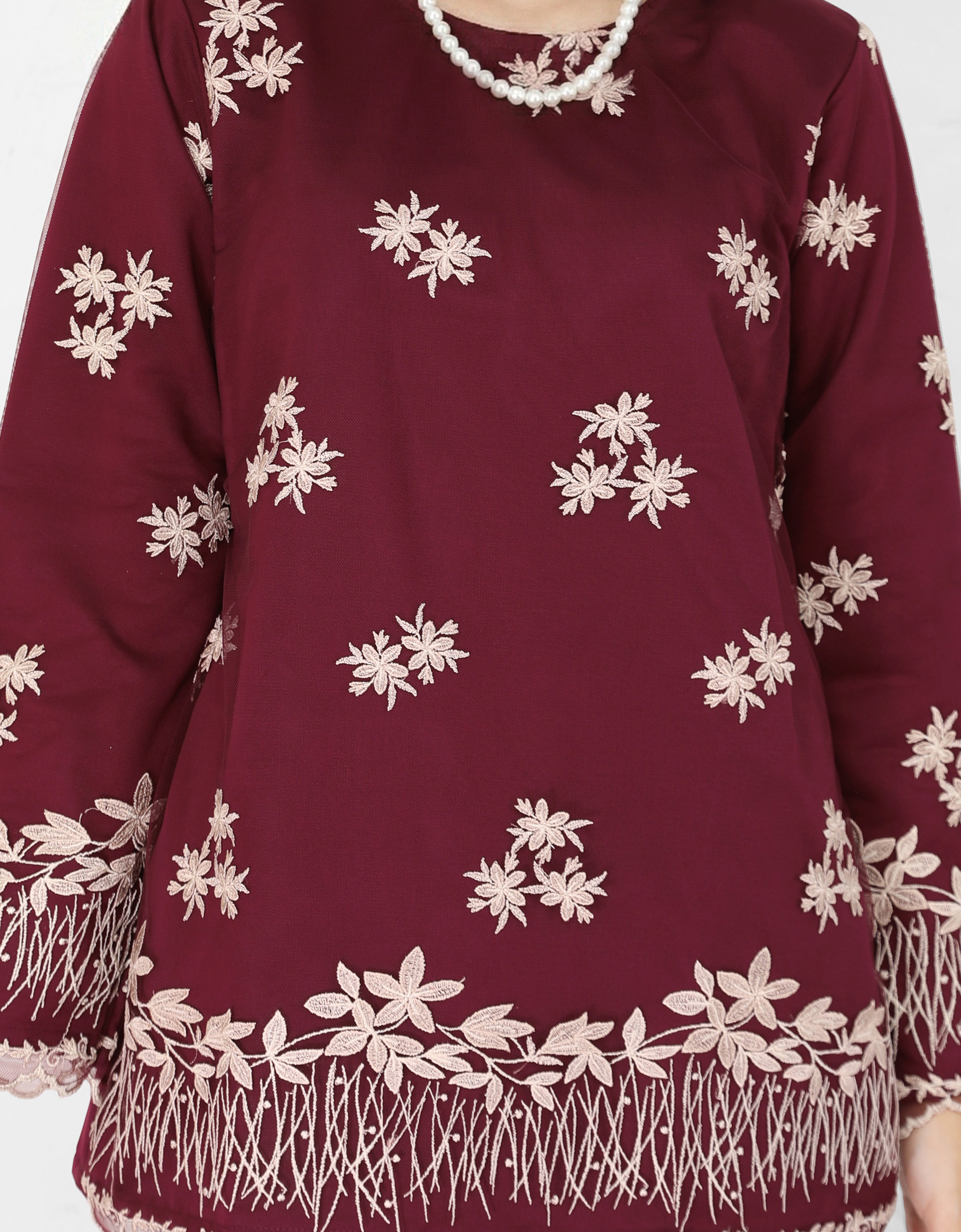 KIDS BAJU KURUNG KEDAH ANUHA (BURGUNDY)