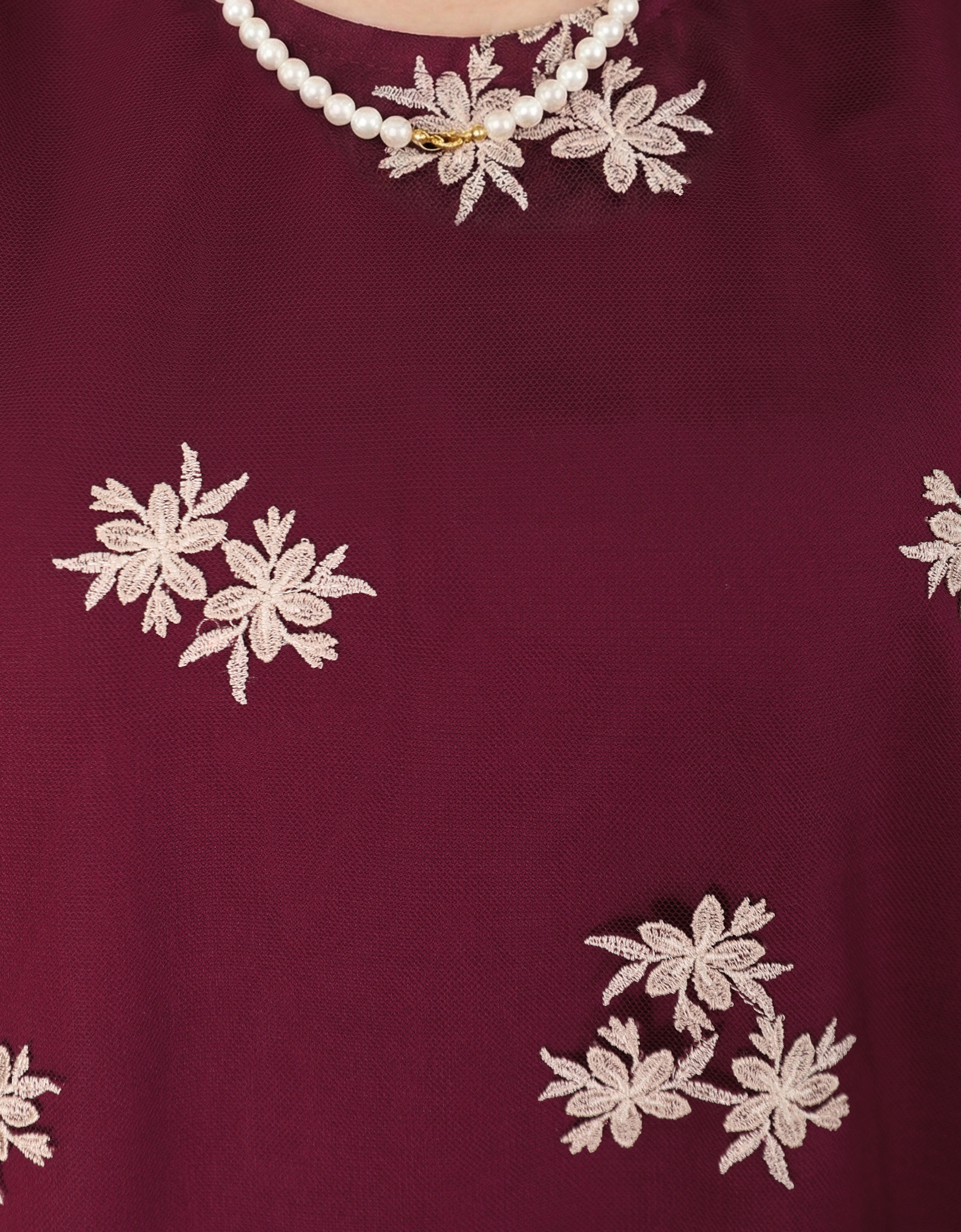 KIDS BAJU KURUNG KEDAH ANUHA (BURGUNDY)