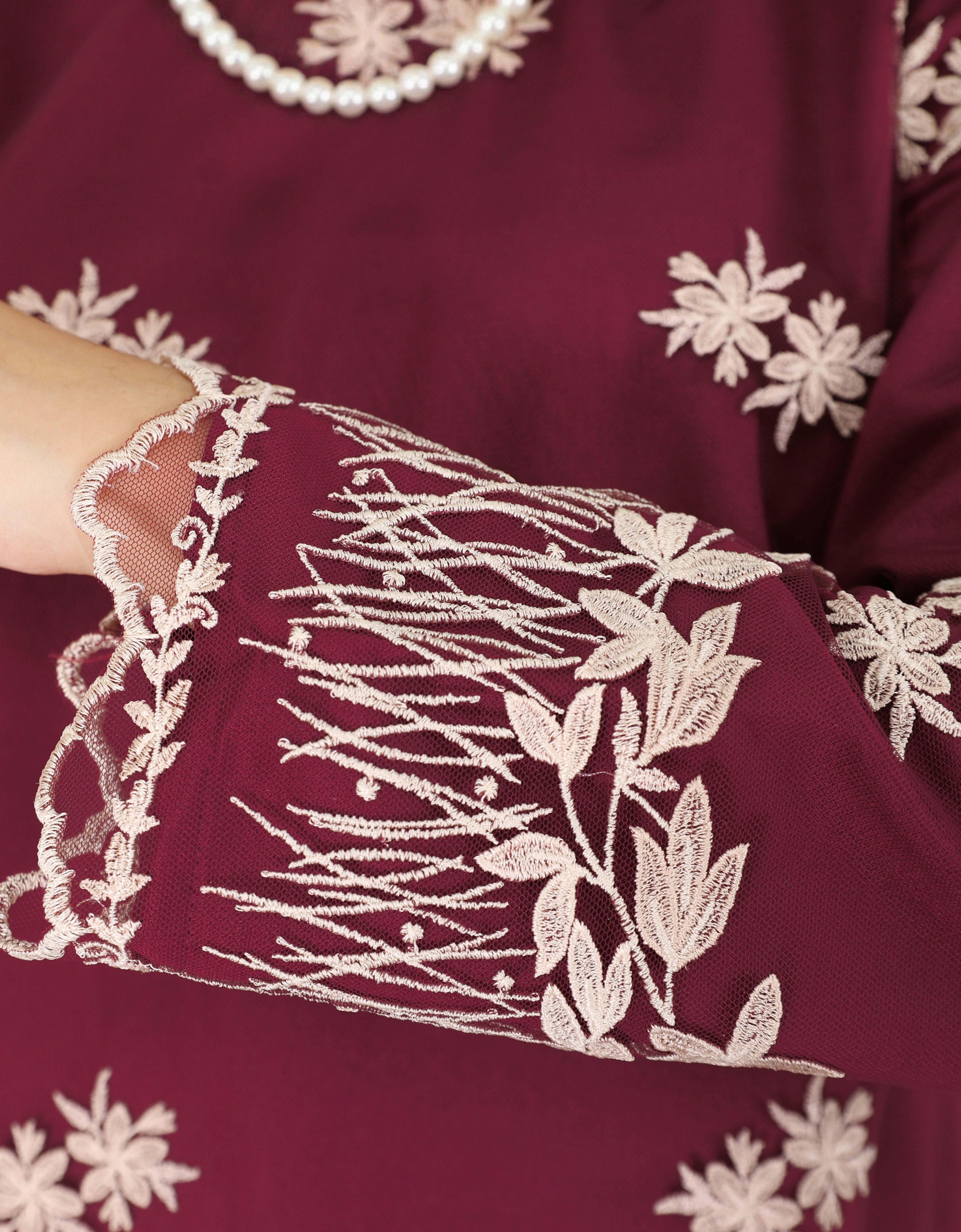 KIDS BAJU KURUNG KEDAH ANUHA (BURGUNDY)