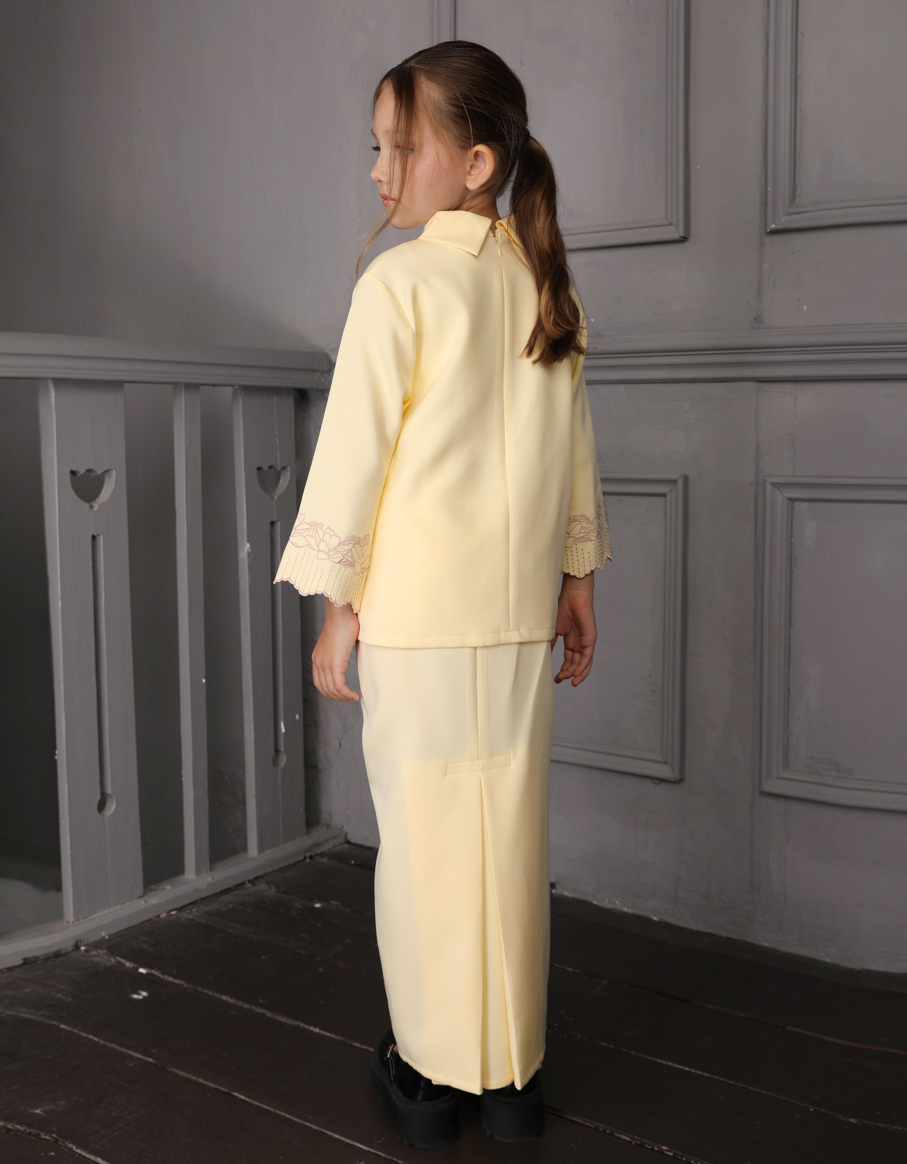 KIDS BAJU KURUNG KEDAH DOVIE (SWEET YELLOW)