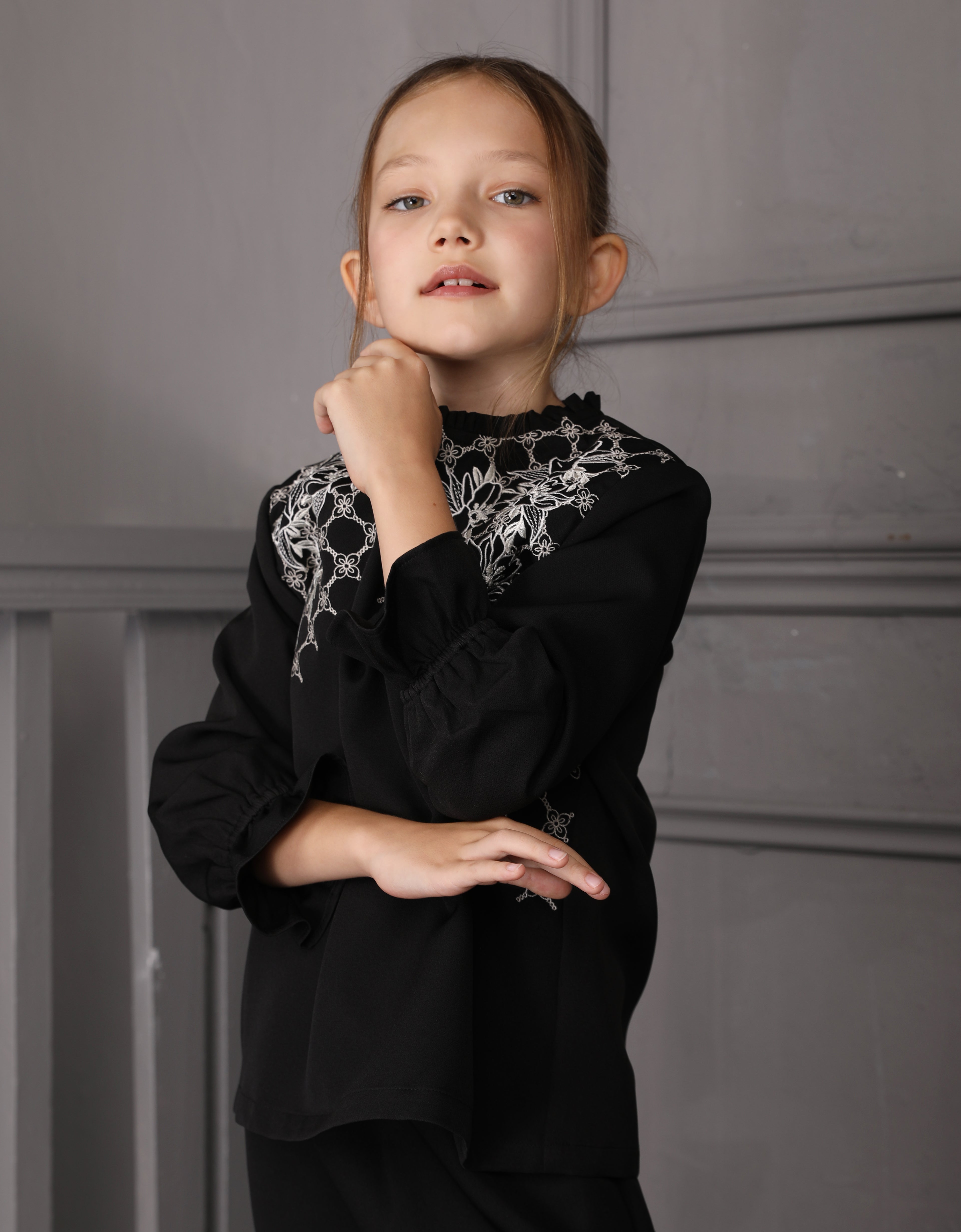 KIDS BAJU KURUNG KEDAH OVIDIA (BLACK)