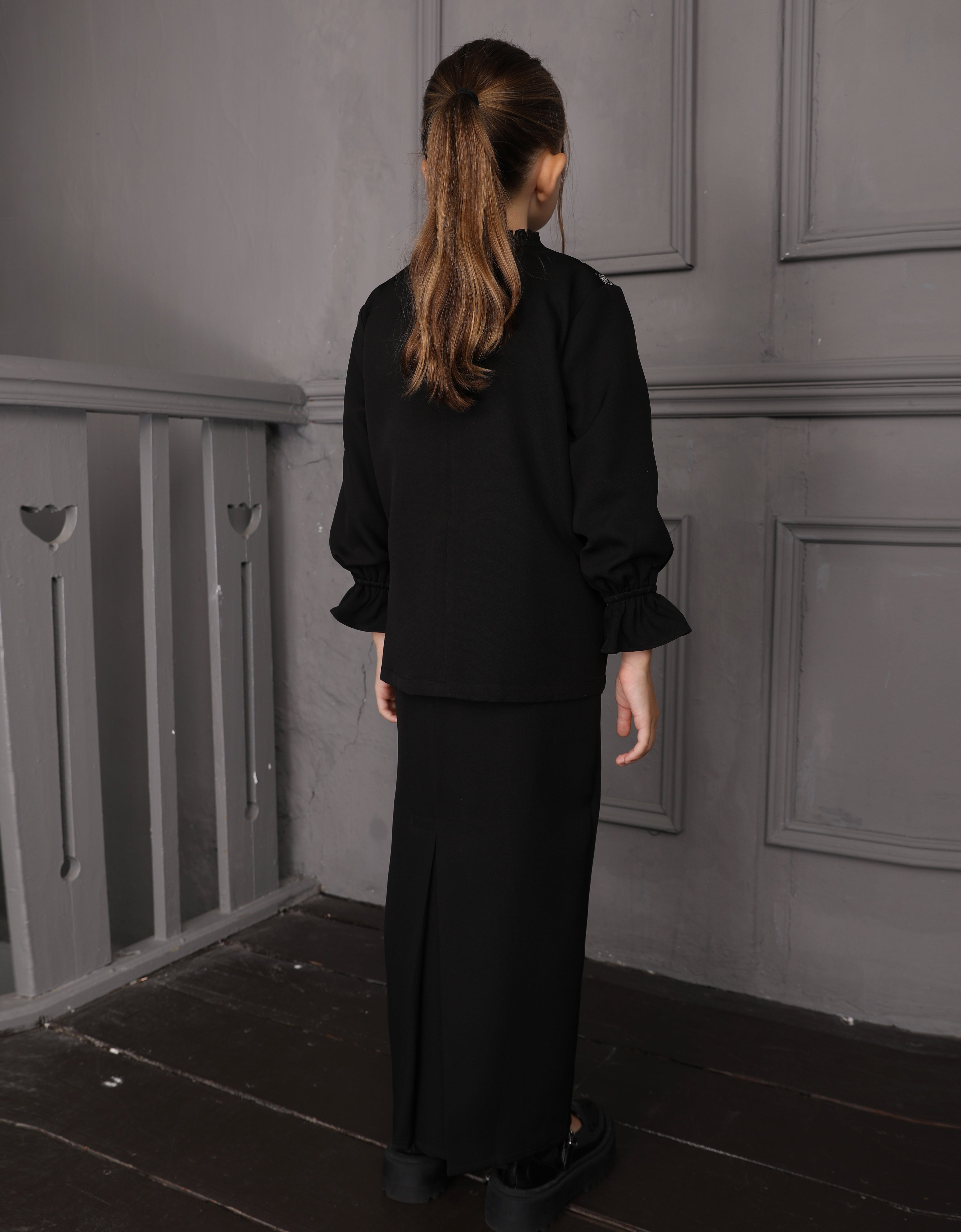 KIDS BAJU KURUNG KEDAH OVIDIA (BLACK)