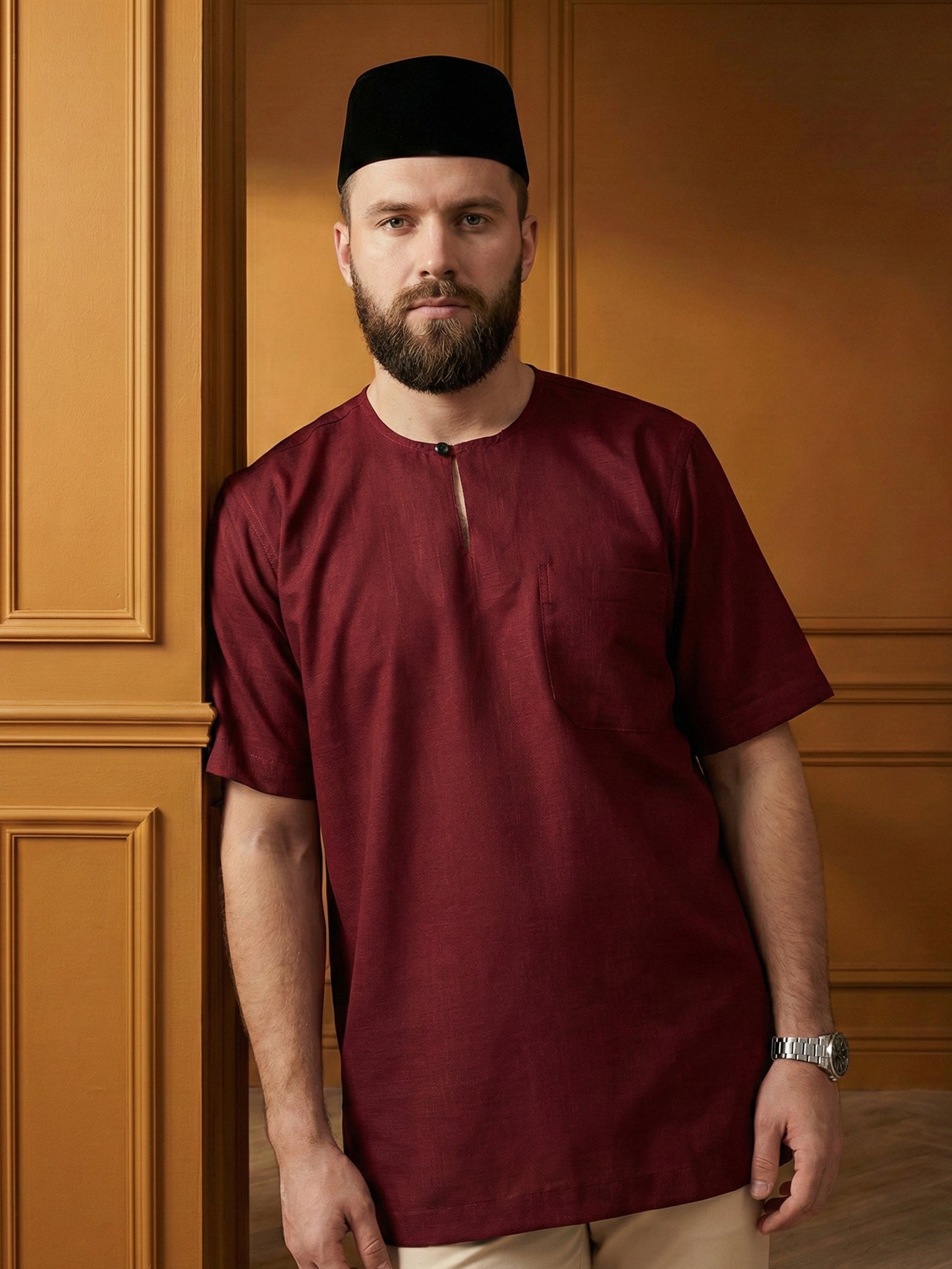 KURTA ADYAN S/S (MAROON)