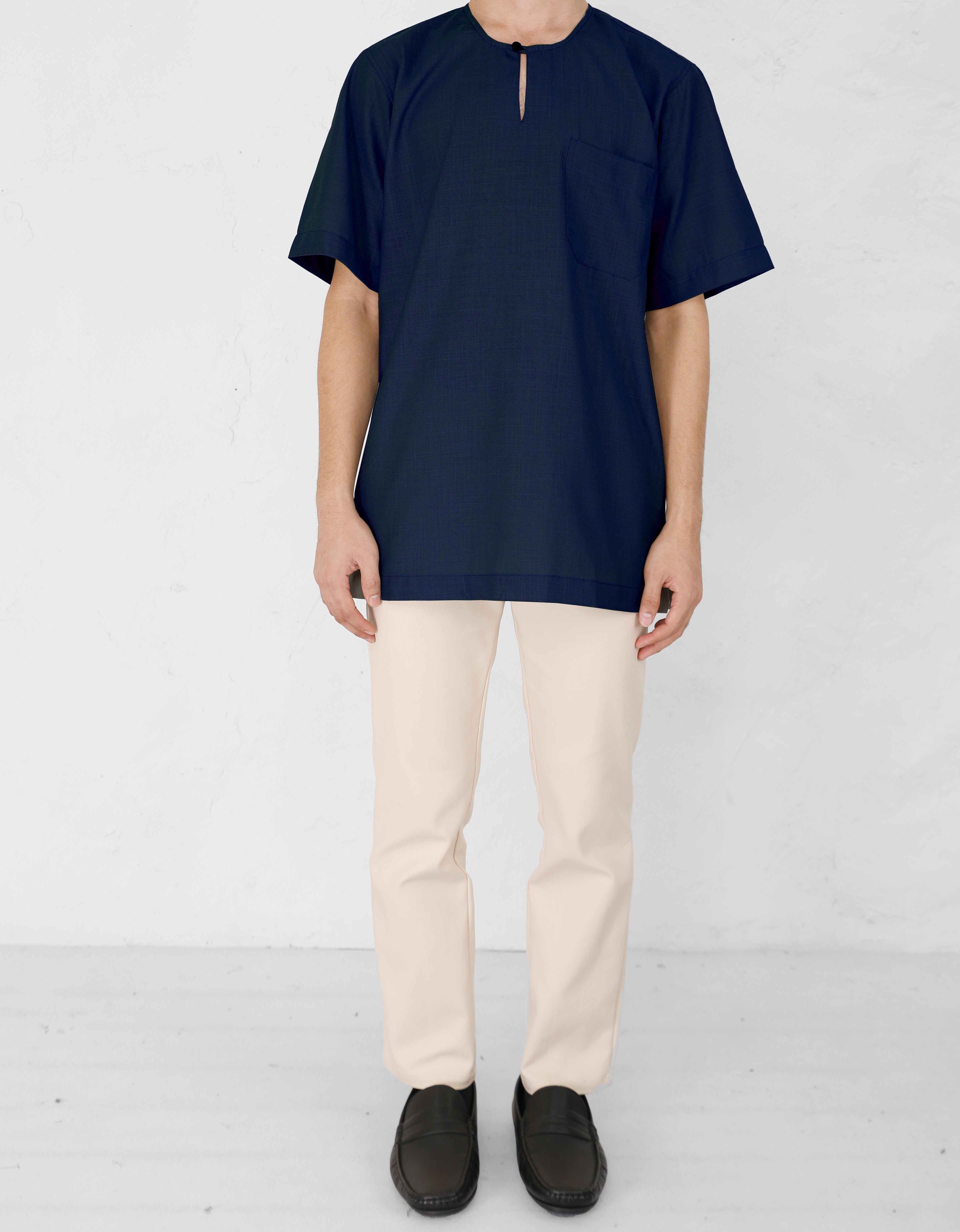 KURTA ADYAN S/S (NAVY BLUE)