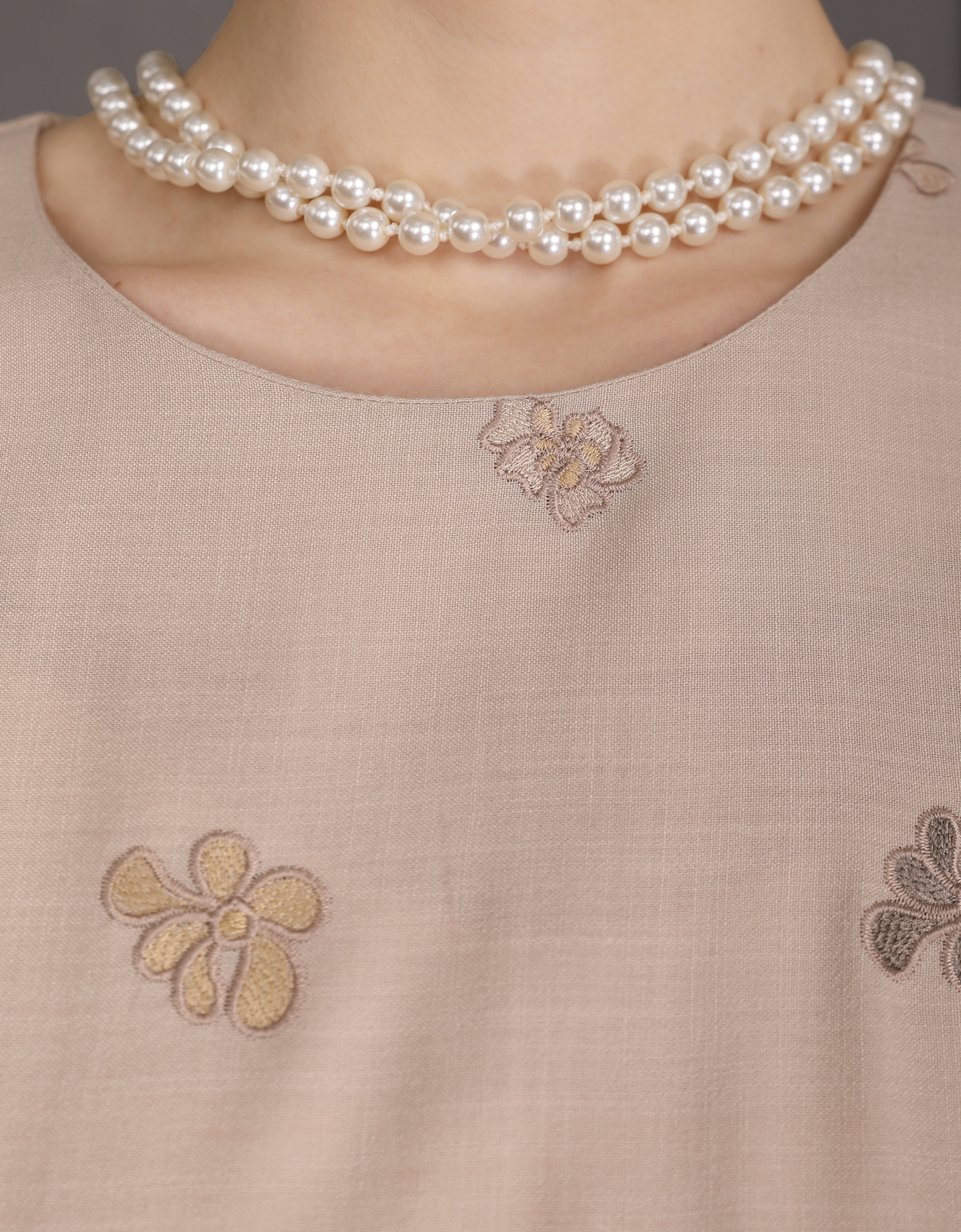 BAJU KURUNG PAHANG MODEN LETTIE (CHAMPAGNE)