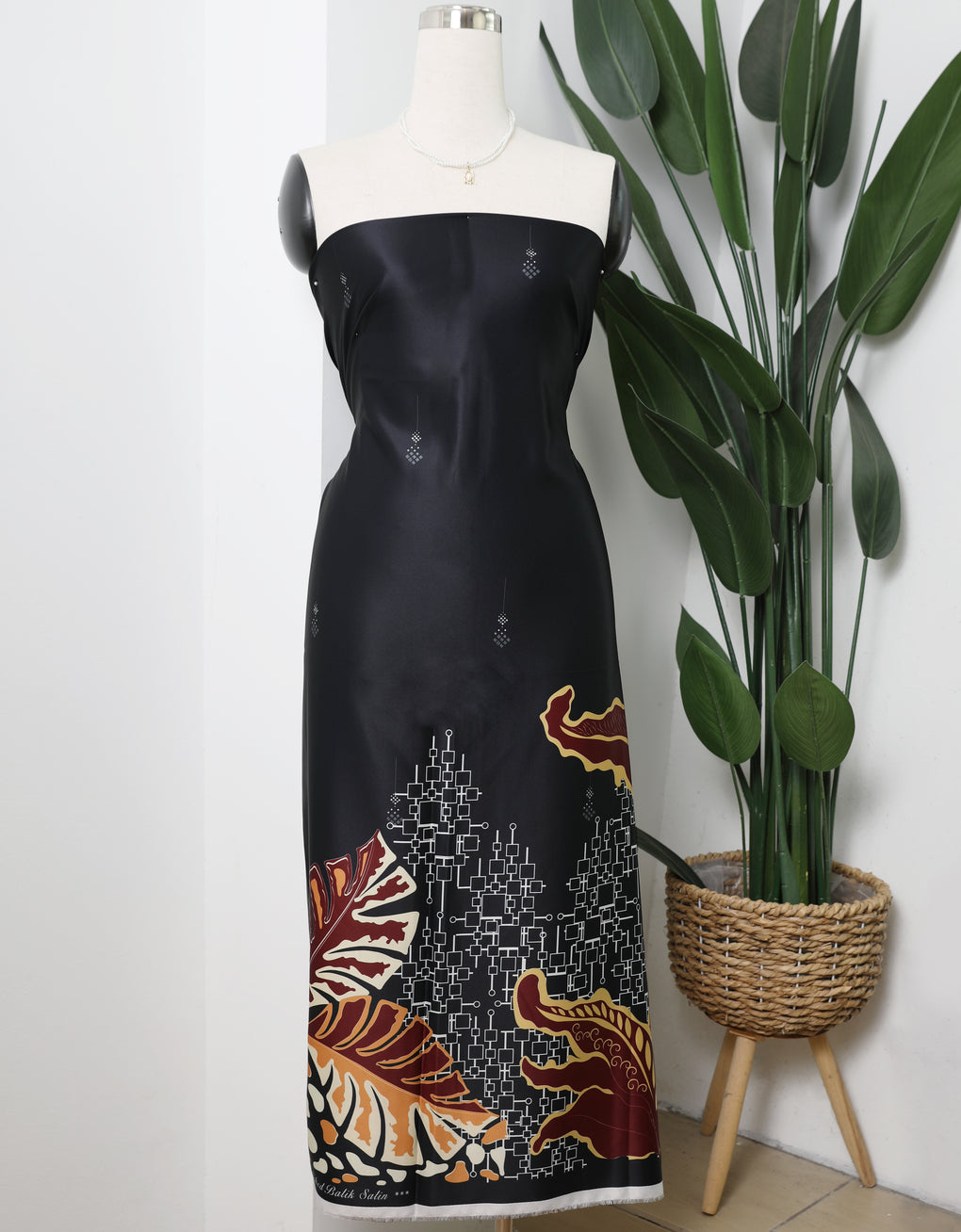 satin batik dress