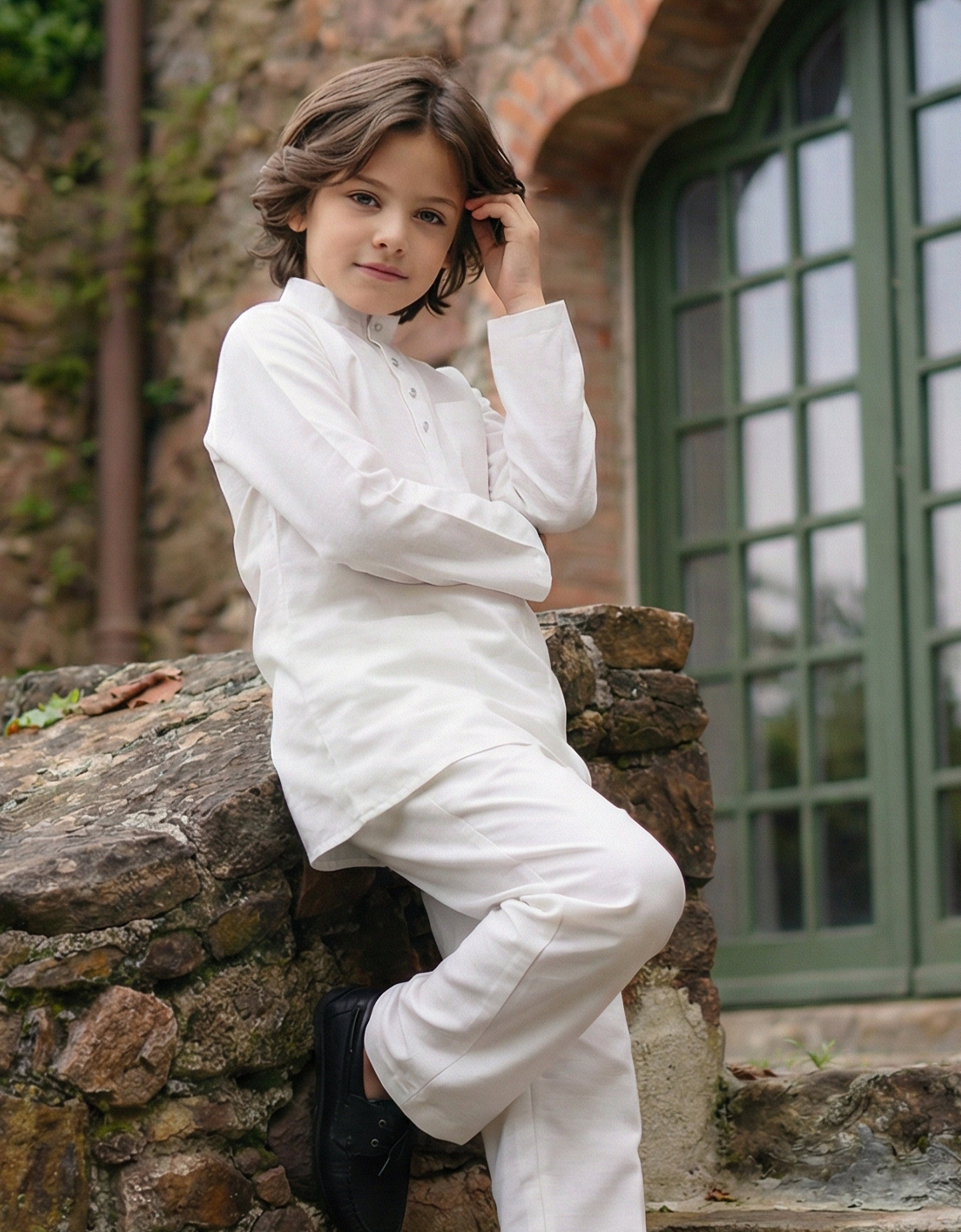 KIDS BAJU MELAYU REFAL R/FIT (OFF WHITE)